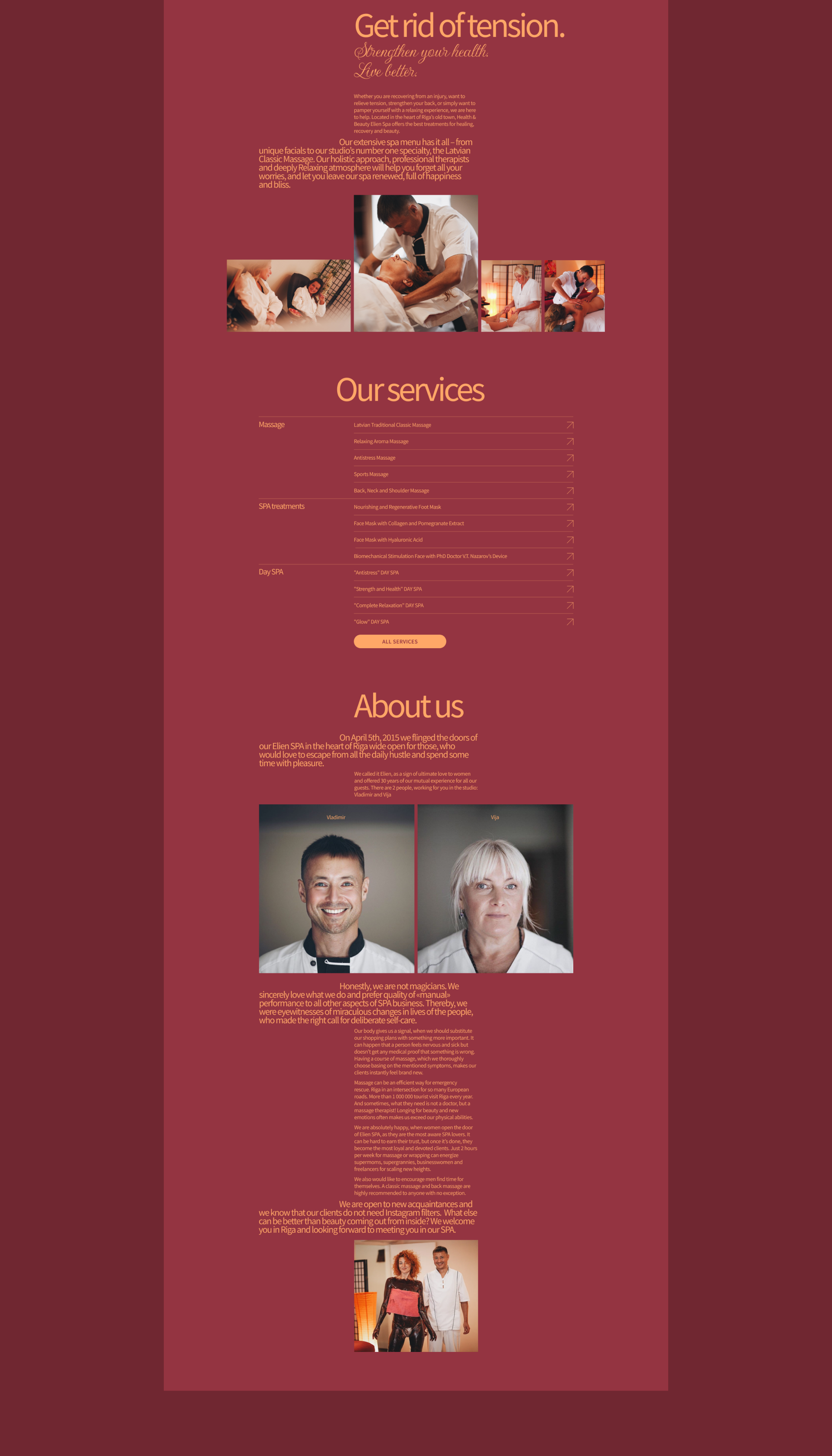 Elien SPA | Corporate website redesign — Изображение №3 — Интерфейсы, Брендинг на Dprofile