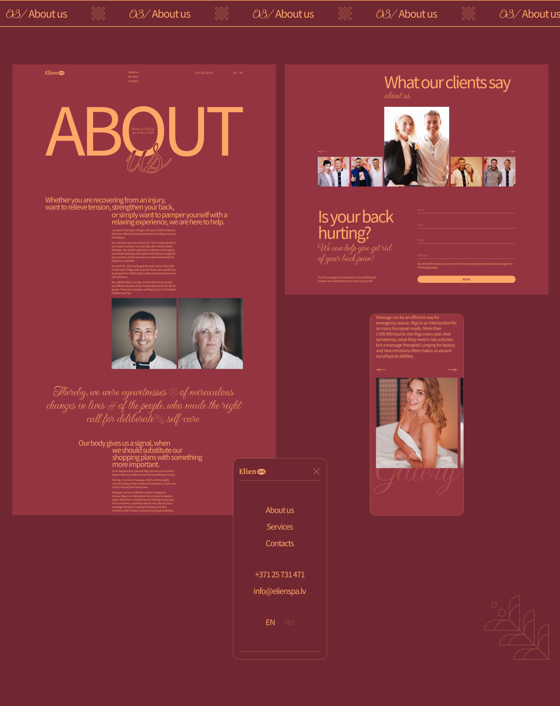 Elien SPA | Corporate website redesign — Изображение №6 — Интерфейсы, Брендинг на Dprofile