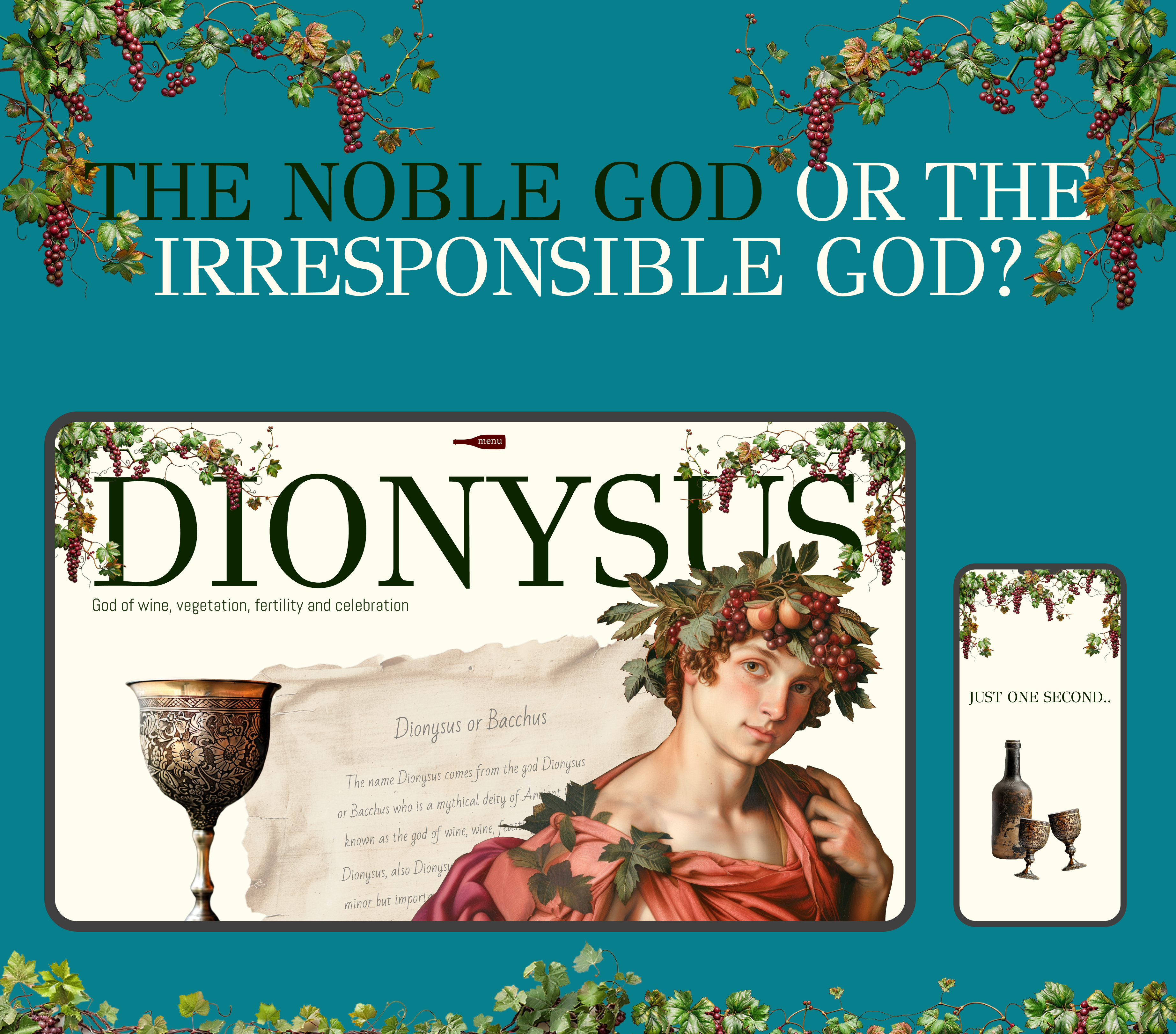 Creative site about Dionysus — Изображение №1 — Интерфейсы, Графика на Dprofile