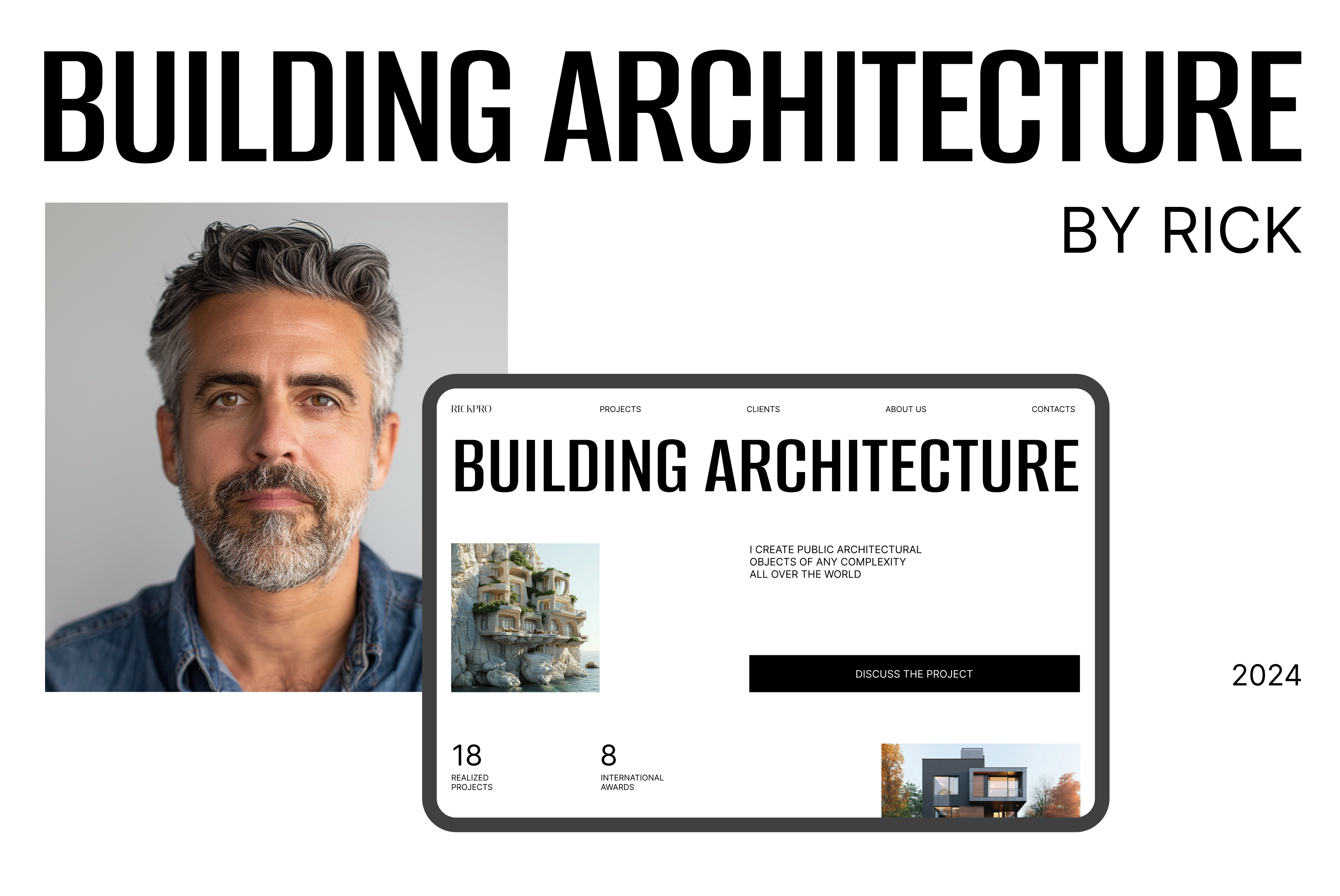 Minimalistic website for an architect — Изображение №1 — Брендинг, Графика на Dprofile