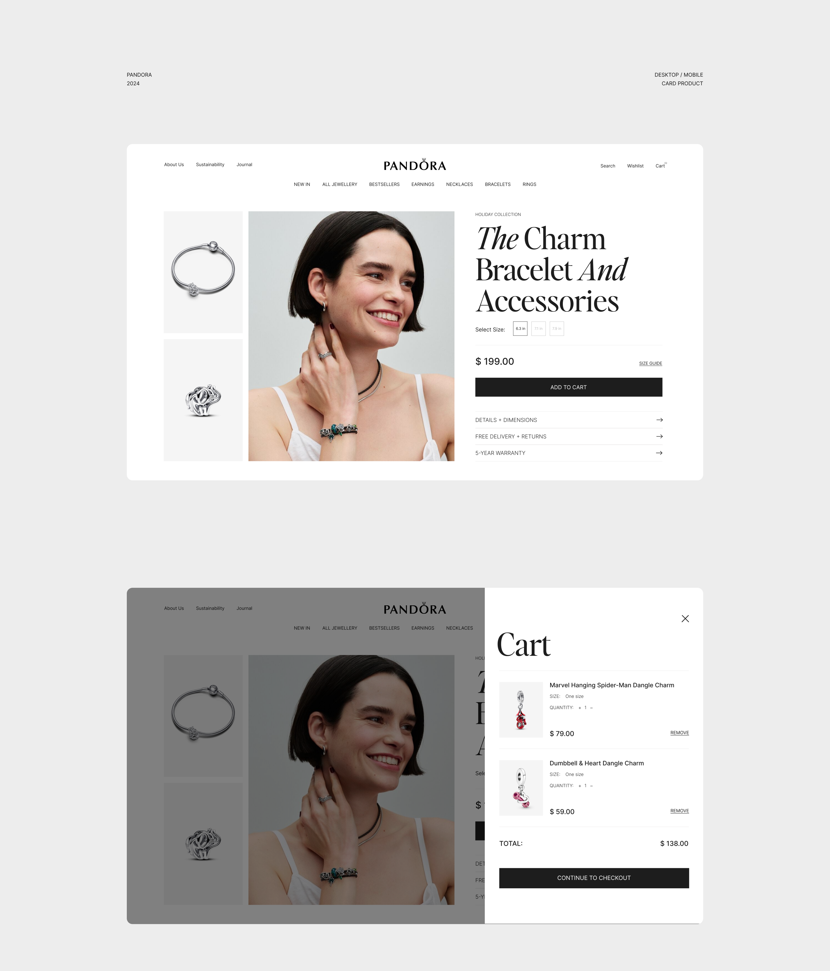 Pandora E-commerce — Изображение №13 — Интерфейсы, Брендинг на Dprofile