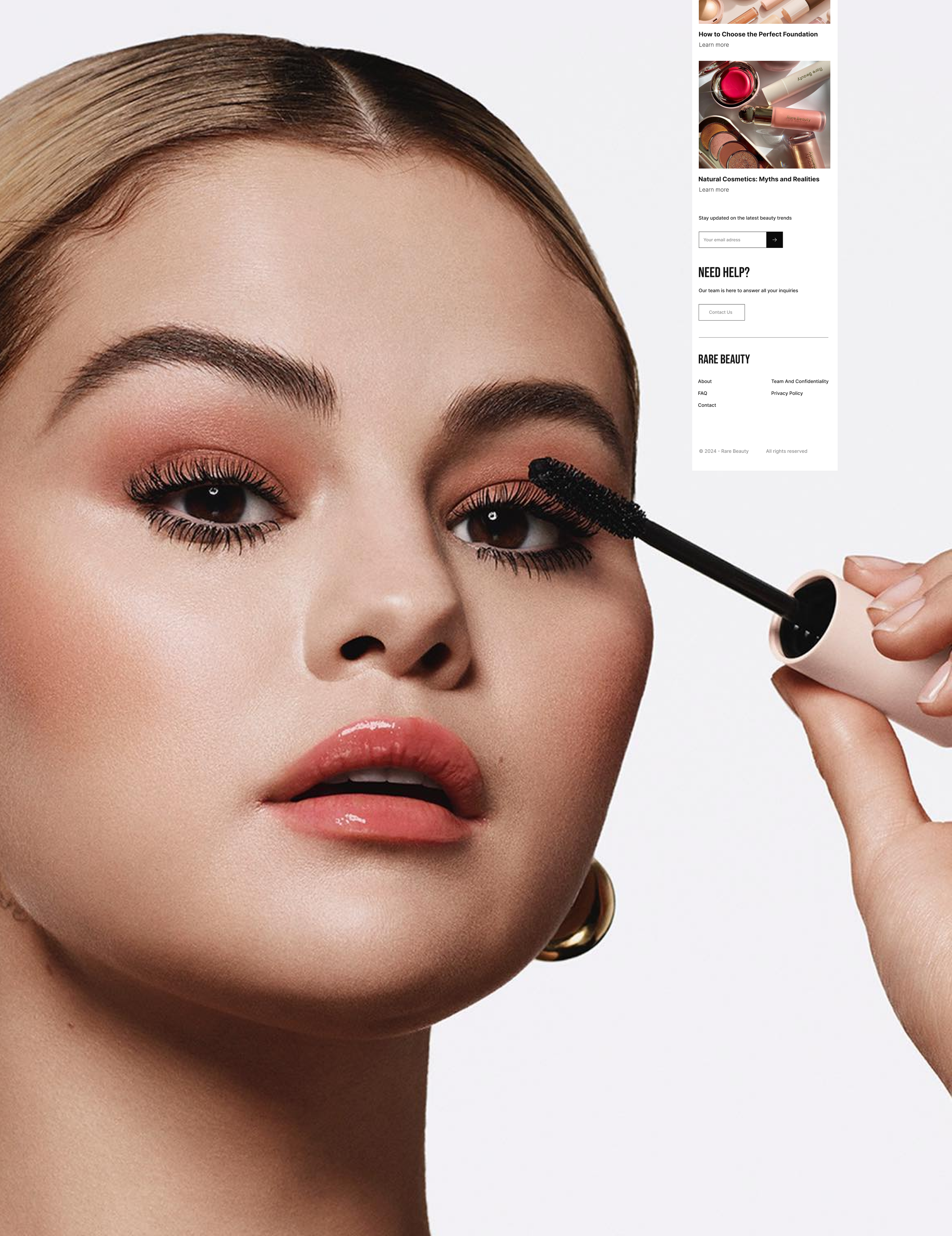 RARE BEAUTY Online store | Wedsite design | E-commerce — Изображение №4 — Интерфейсы на Dprofile