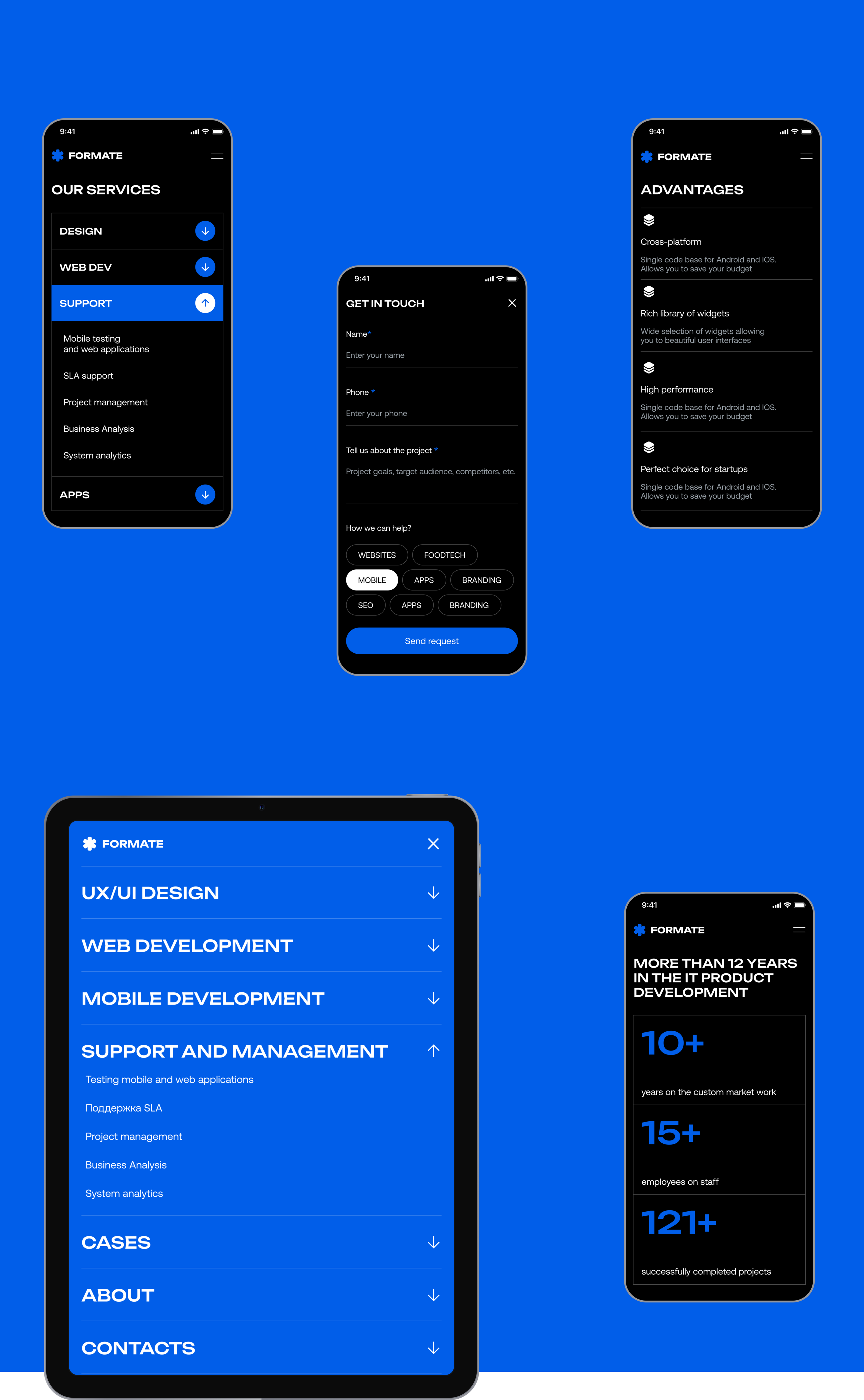 Formate Digital Agency — Изображение №7 — Интерфейсы, Брендинг на Dprofile