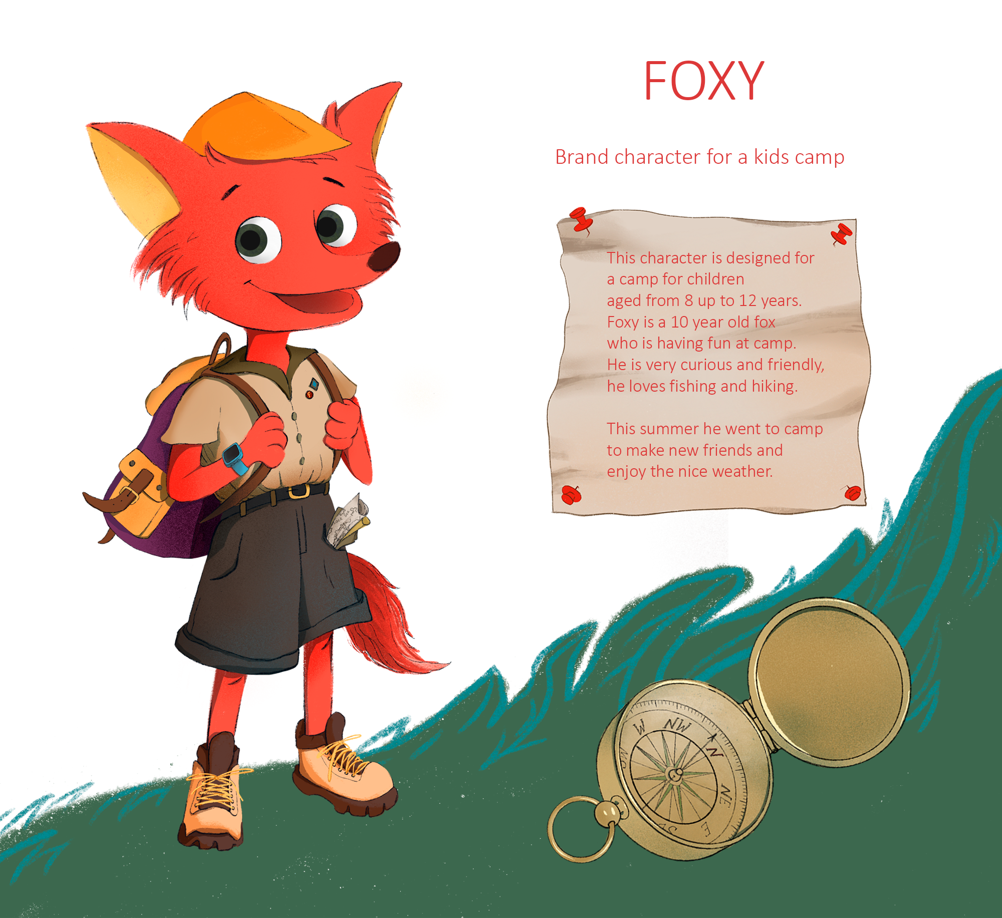 Character design for a kids camp — Изображение №1 — Брендинг, Иллюстрация на Dprofile