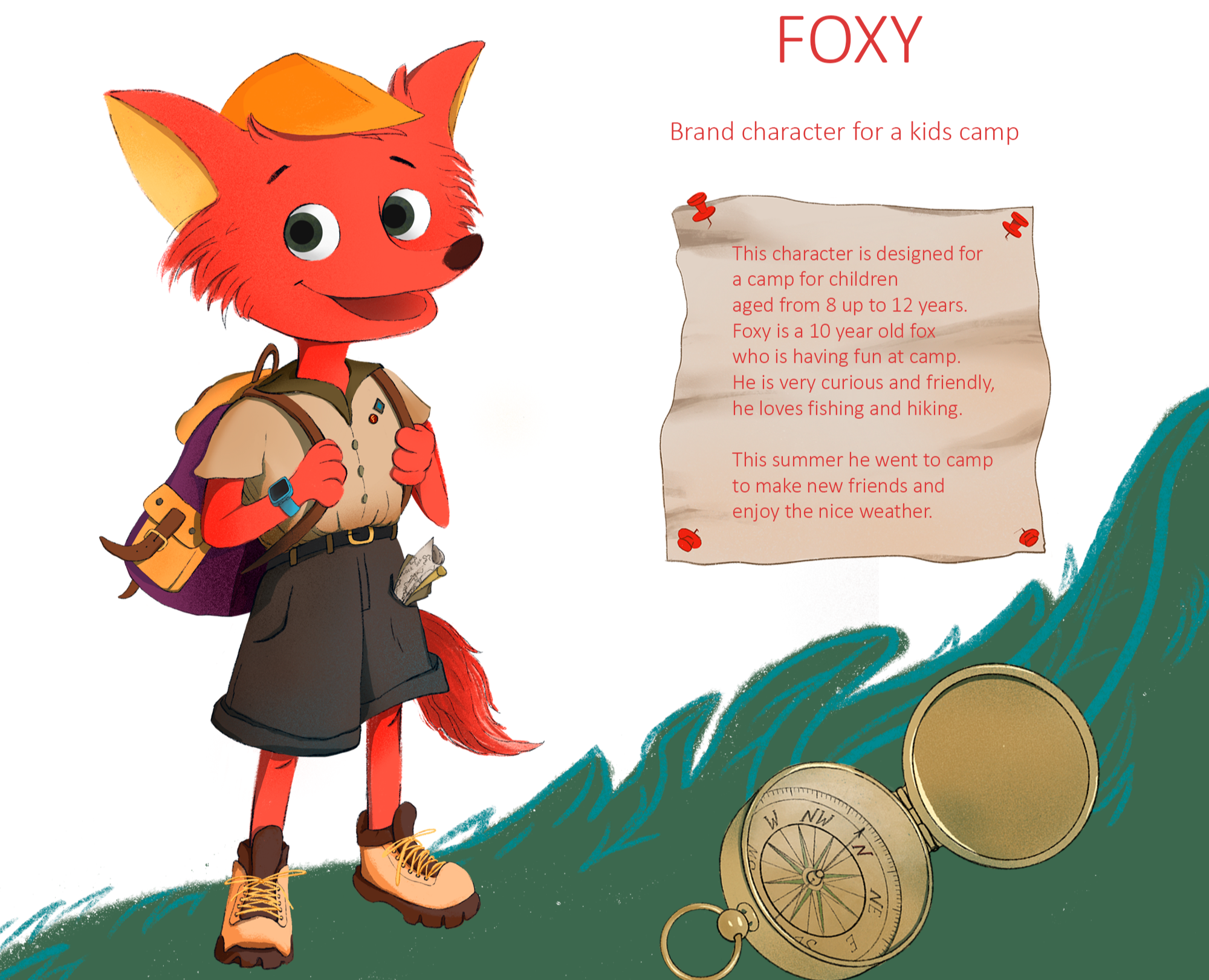 Character design for a kids camp — Брендинг, Иллюстрация на Dprofile