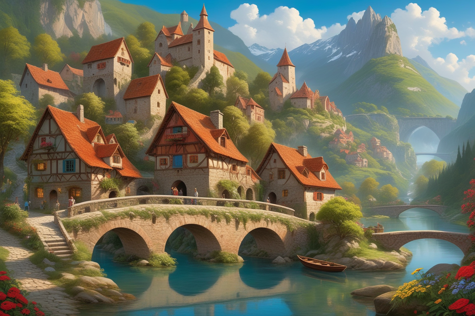 Фэнтезийный мир в стиле Средиземья. — Изображение №8 — Иллюстрация, Графика на Dprofile