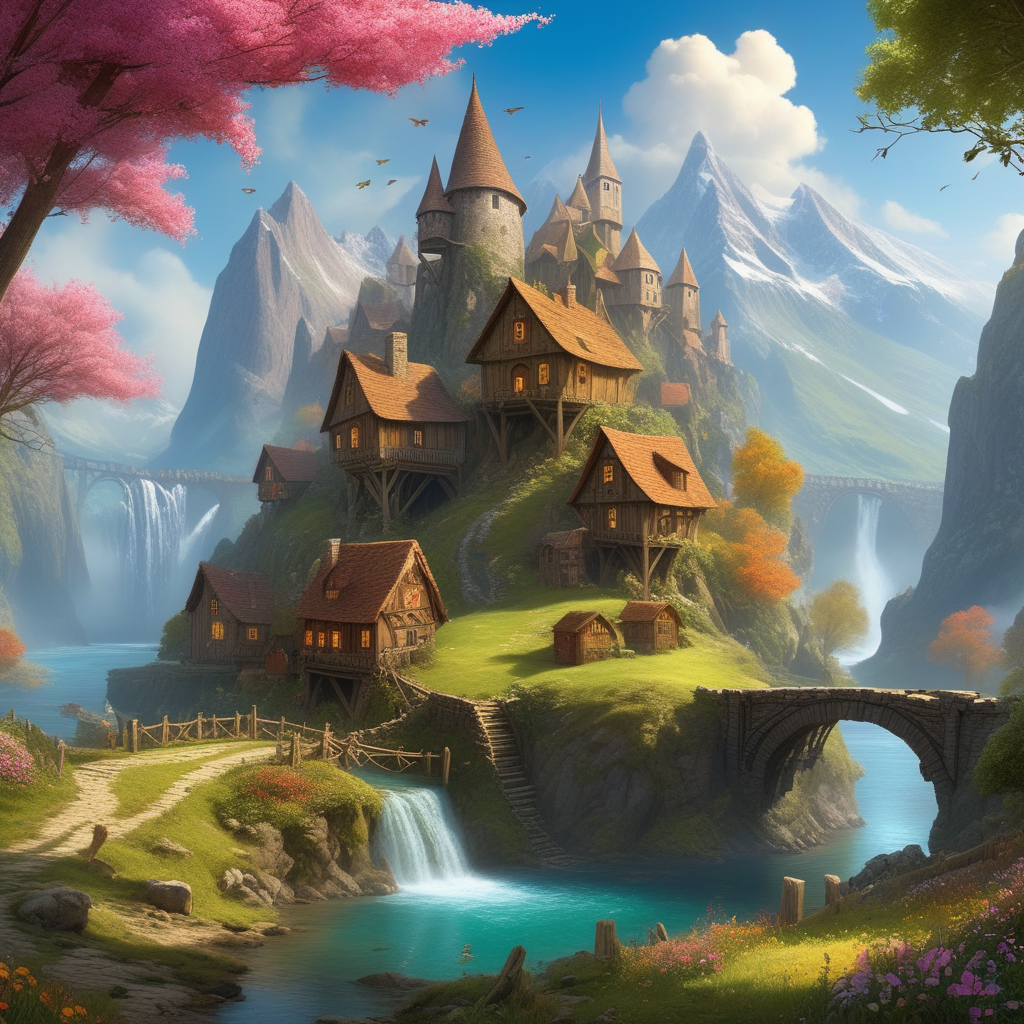 Фэнтезийный мир в стиле Средиземья. — Изображение №1 — Иллюстрация, Графика на Dprofile