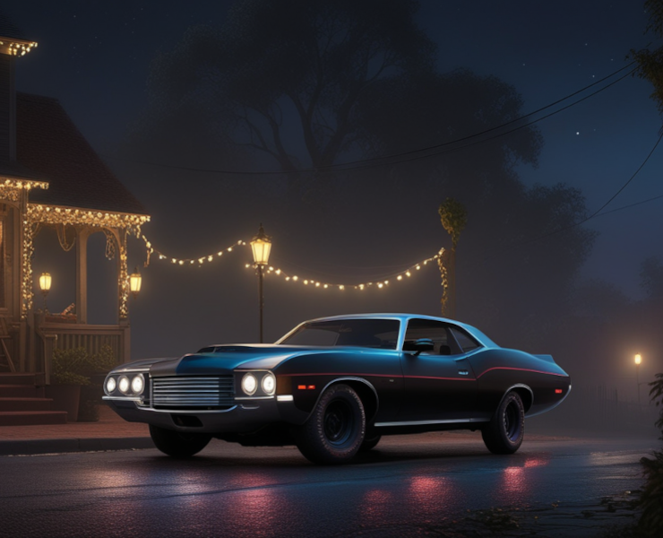 Ретроавтомобили в стиле фэнтези в Stable Diffusion. — Иллюстрация, Графика на Dprofile