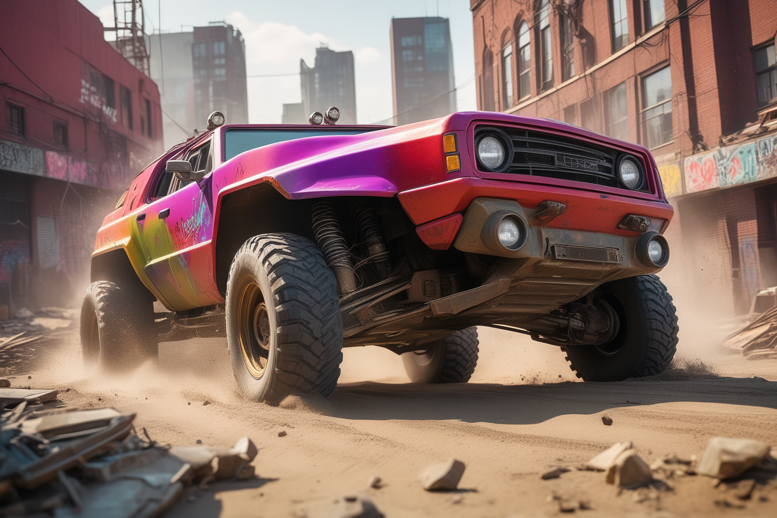 Погоня в стиле киберпанк в Stable Diffusion. — Изображение №15 — Иллюстрация, Графика на Dprofile