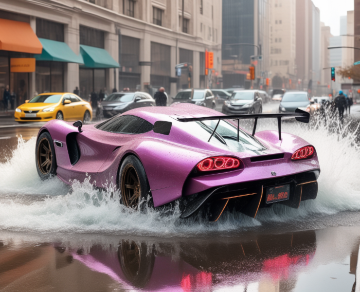 Погоня в стиле киберпанк в Stable Diffusion. — Иллюстрация, Графика на Dprofile