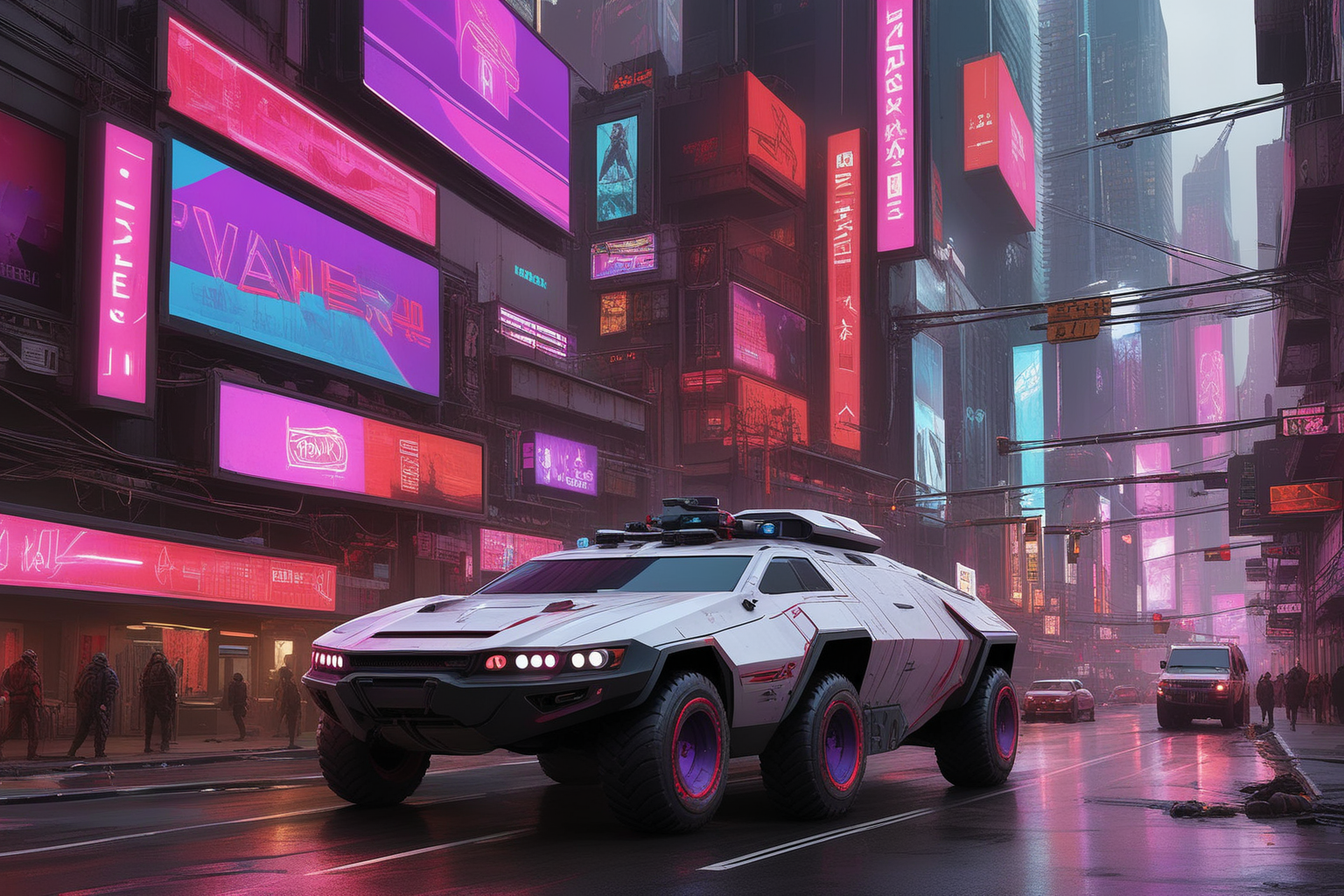 Погоня в стиле киберпанк в Stable Diffusion. — Изображение №6 — Иллюстрация, Графика на Dprofile