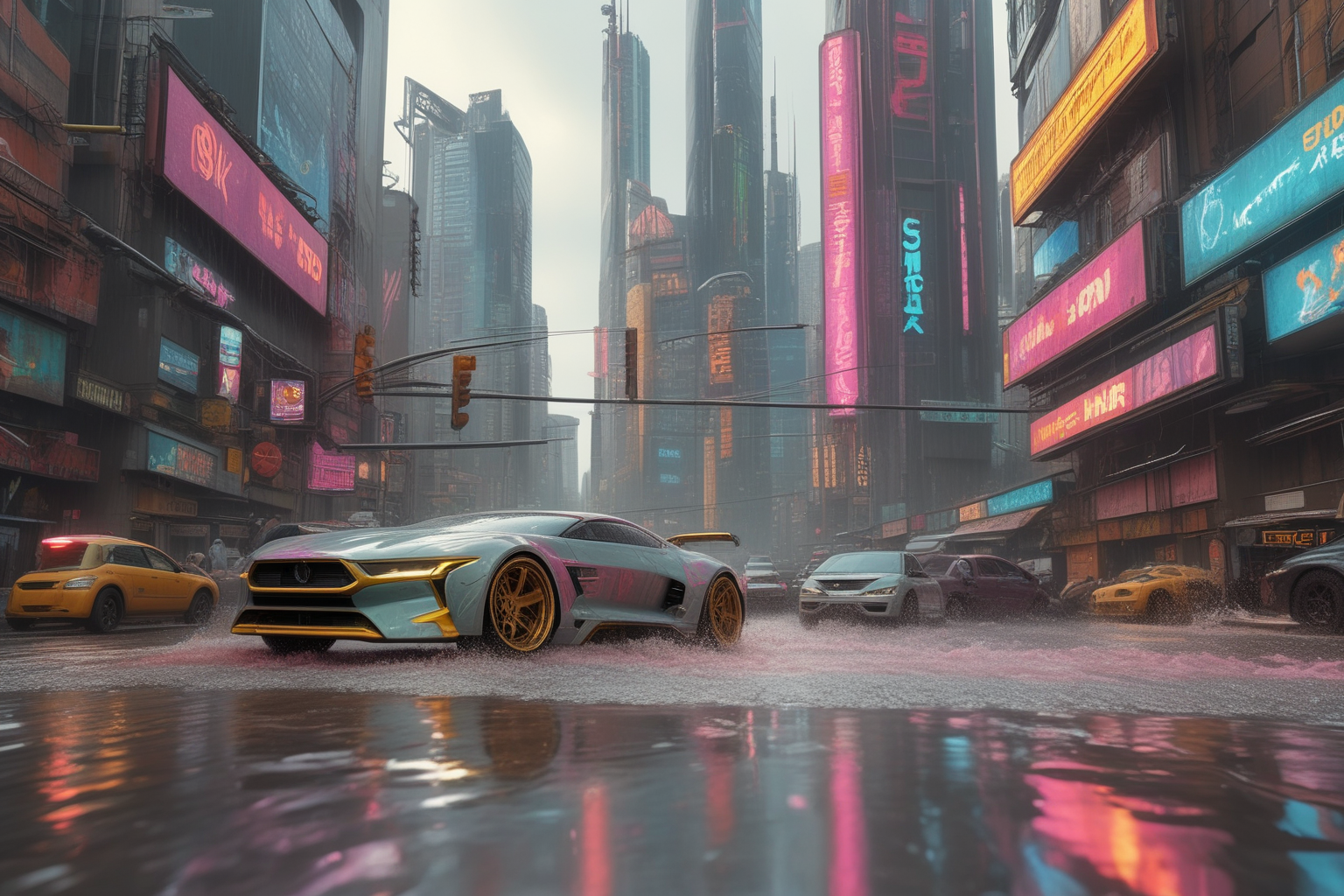 Погоня в стиле киберпанк в Stable Diffusion. — Изображение №17 — Иллюстрация, Графика на Dprofile