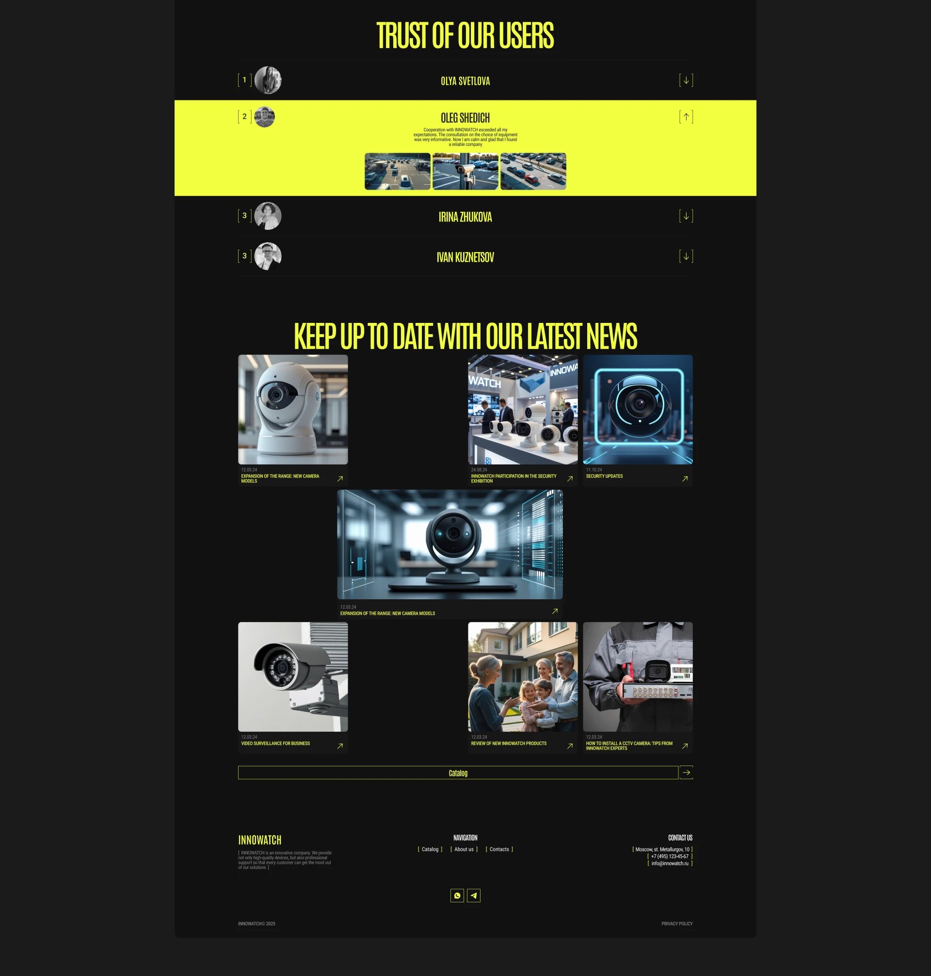 [INNOWATCH] Corporate website — Изображение №4 — Интерфейсы, Анимация на Dprofile