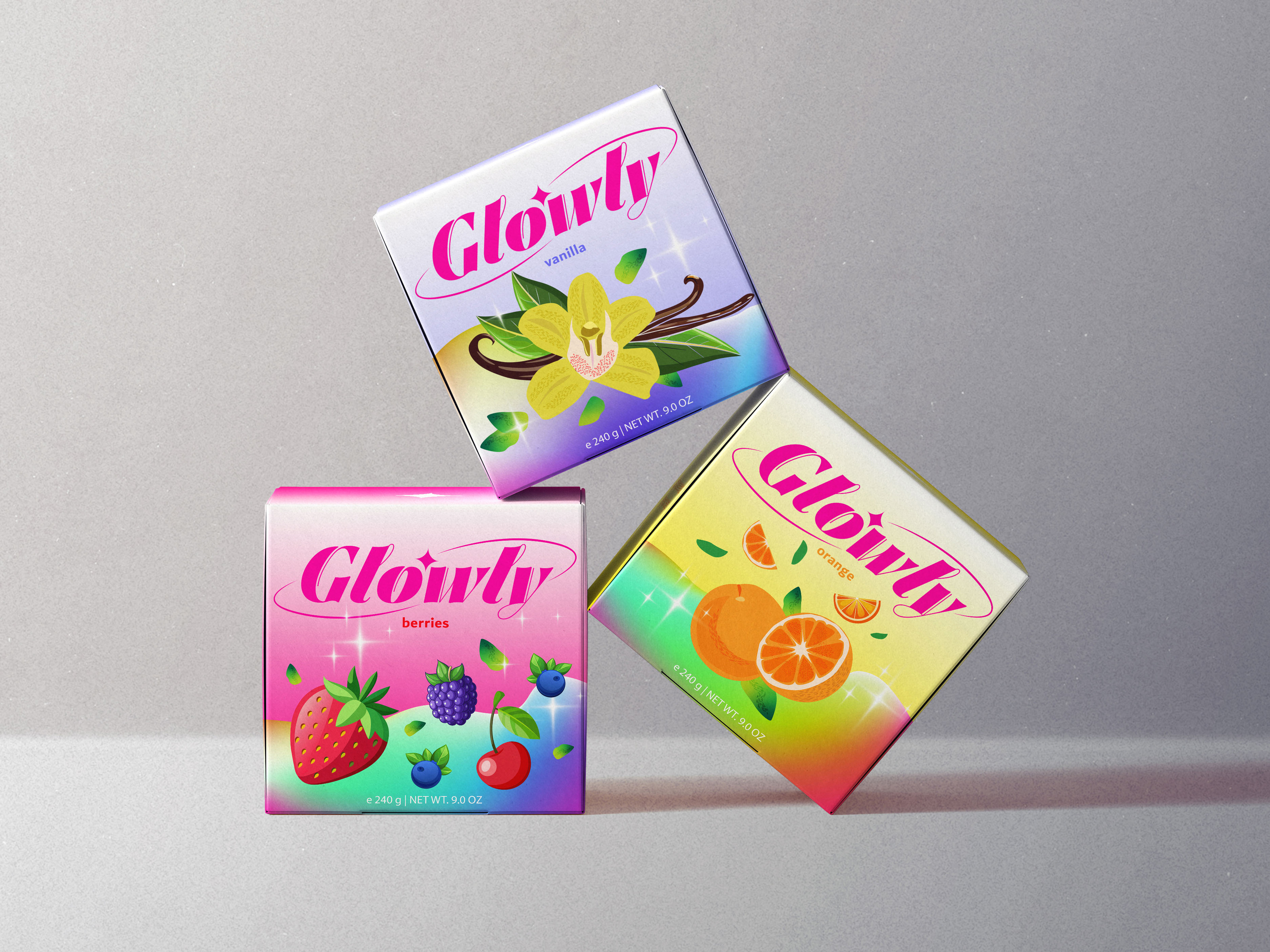 GlOWLY | Candle packaging design | Упаковка для свечей — Изображение №13 — Брендинг, Иллюстрация на Dprofile