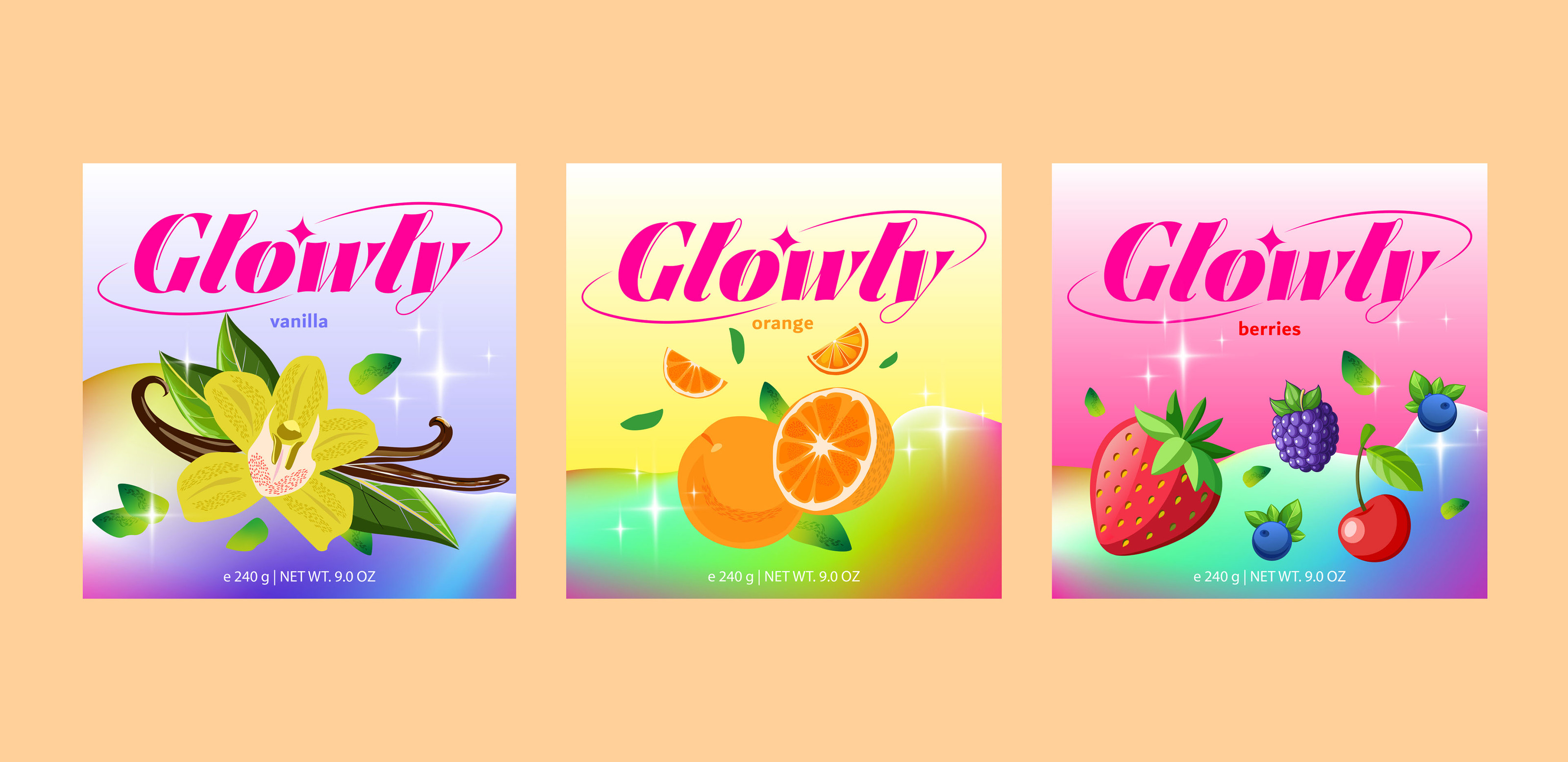 GlOWLY | Candle packaging design | Упаковка для свечей — Изображение №5 — Брендинг, Иллюстрация на Dprofile