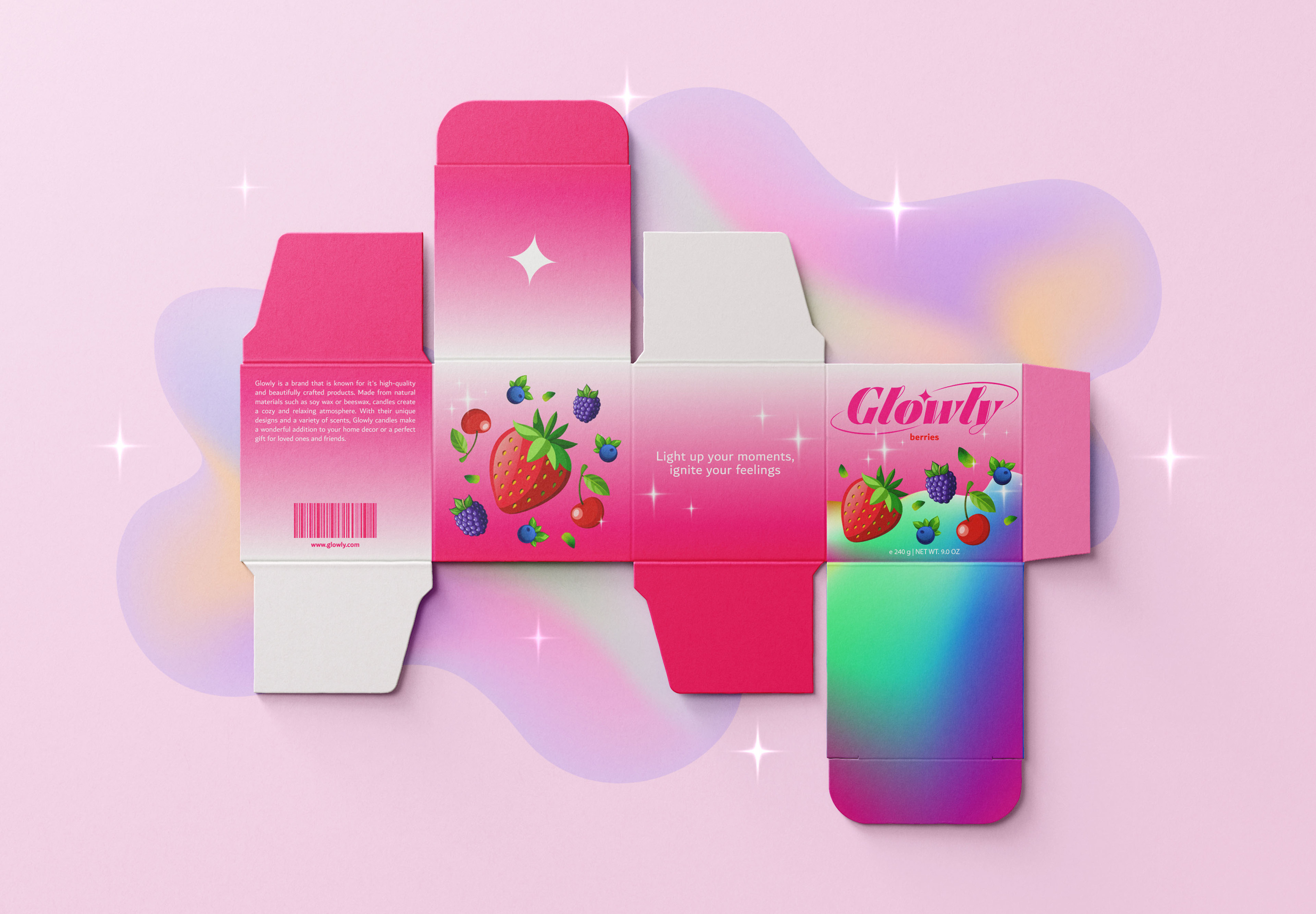 GlOWLY | Candle packaging design | Упаковка для свечей — Изображение №4 — Брендинг, Иллюстрация на Dprofile