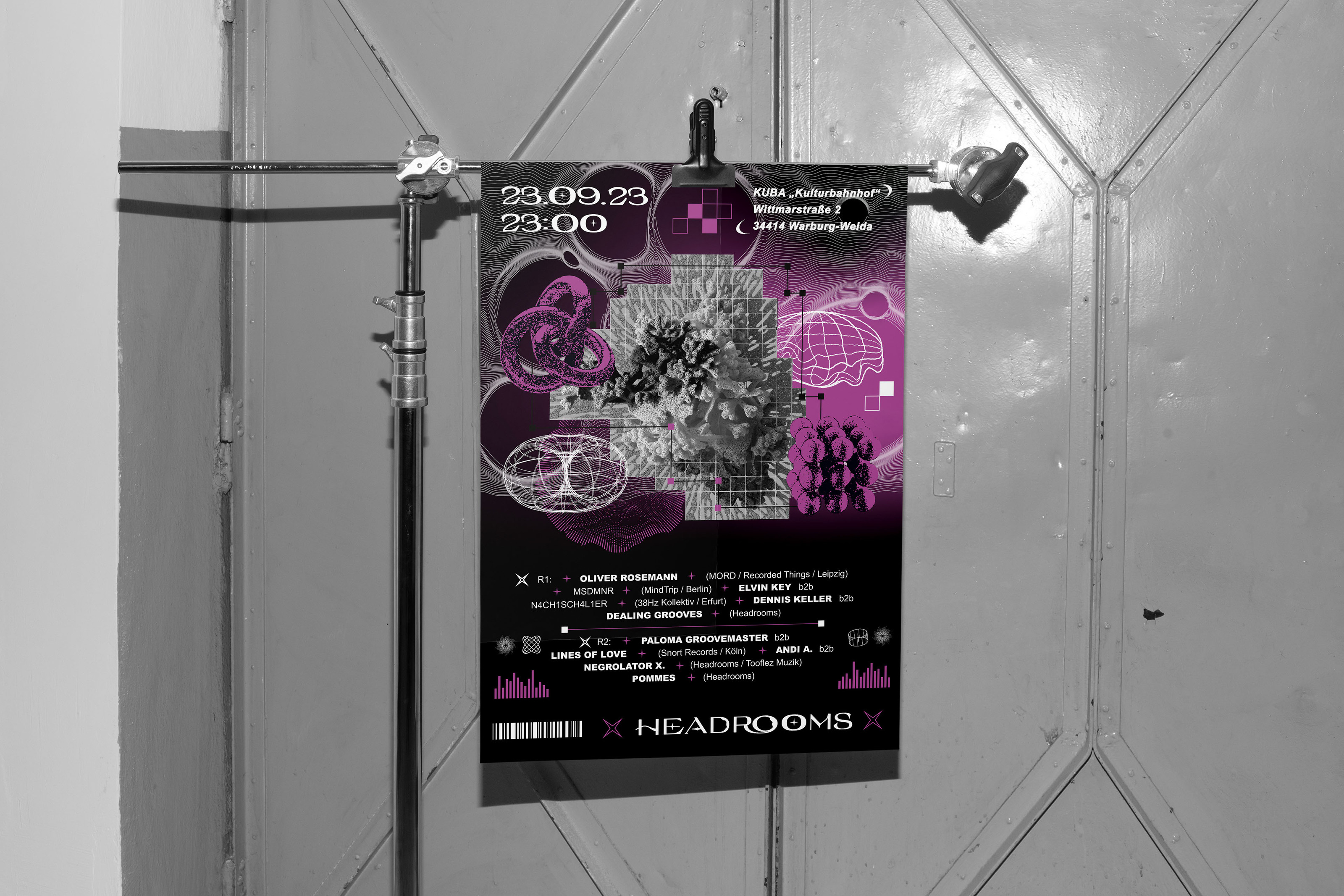 HEADROOMS | Posters for a techno party — Изображение №8 — Иллюстрация, Графика на Dprofile