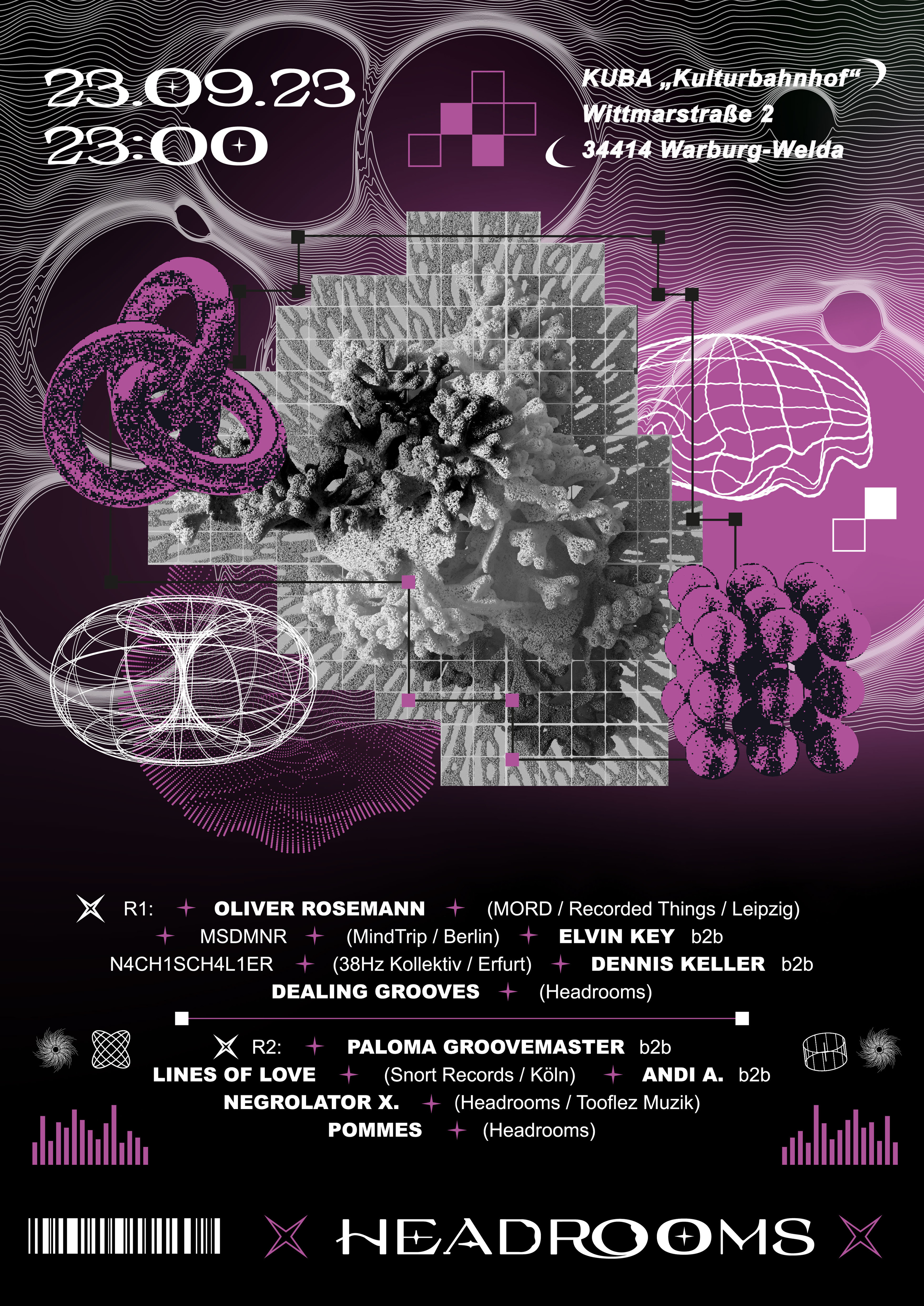 HEADROOMS | Posters for a techno party — Изображение №7 — Иллюстрация, Графика на Dprofile