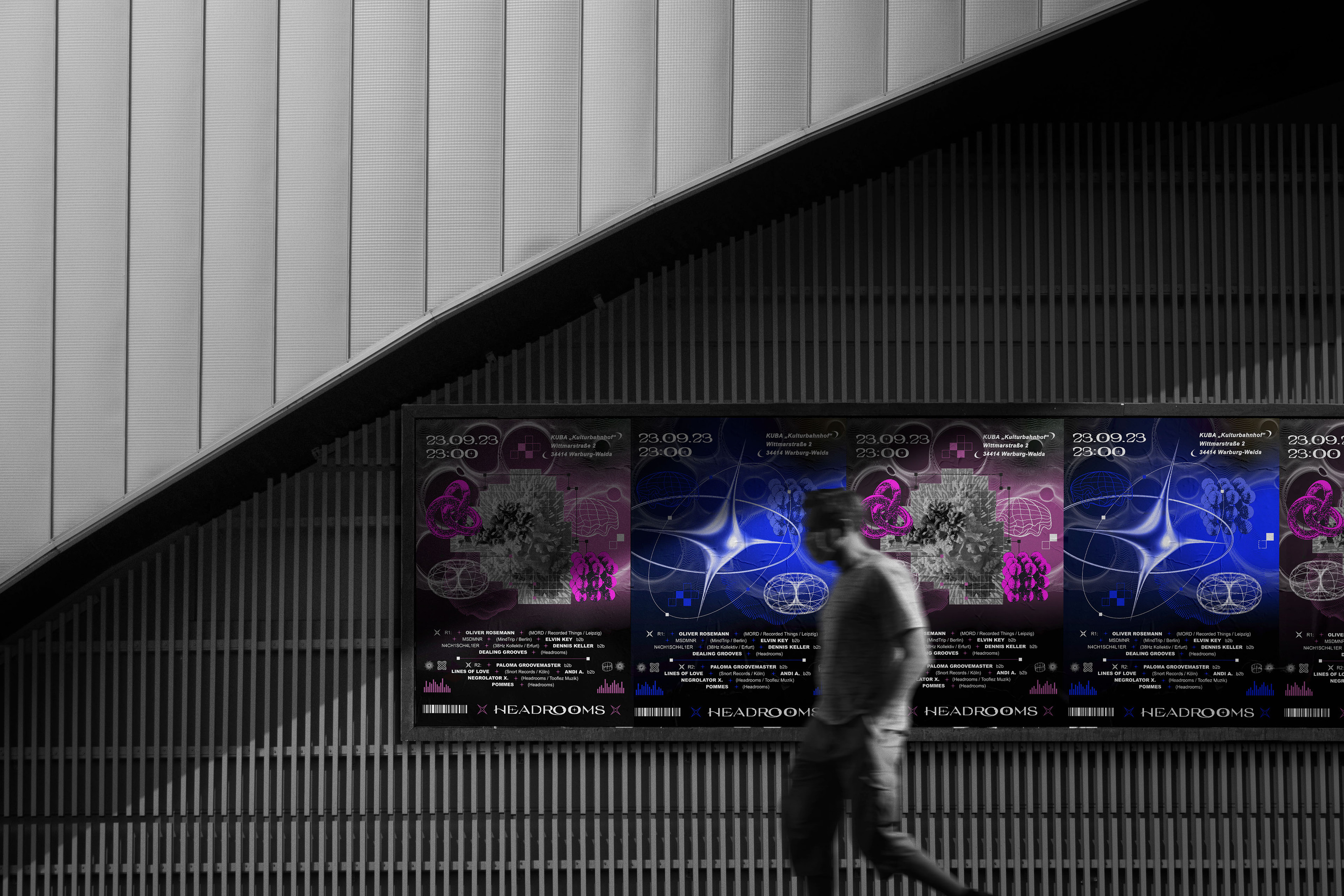 HEADROOMS | Posters for a techno party — Изображение №9 — Иллюстрация, Графика на Dprofile