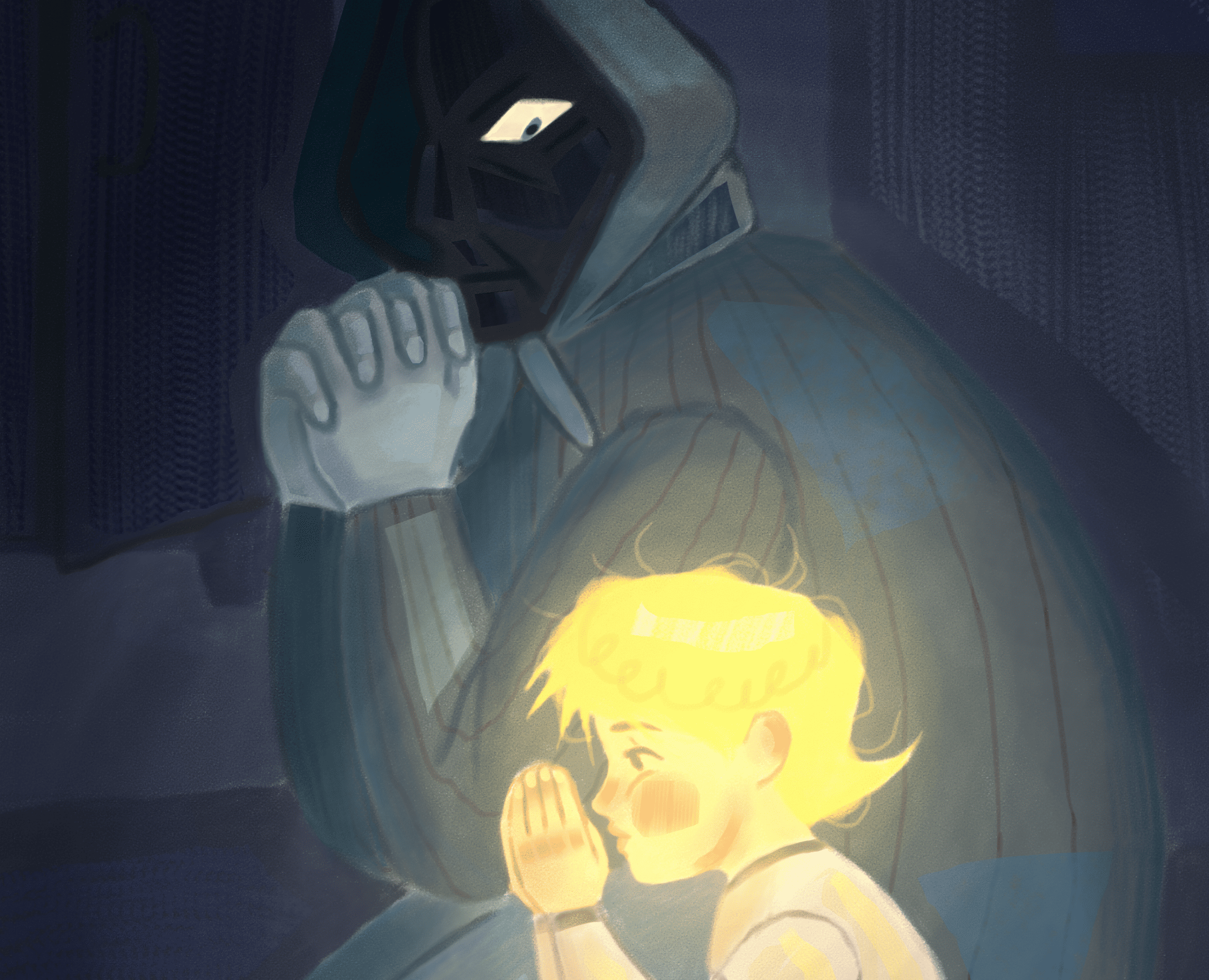 Бабушка сказала сидеть тихо — Иллюстрация на Dprofile