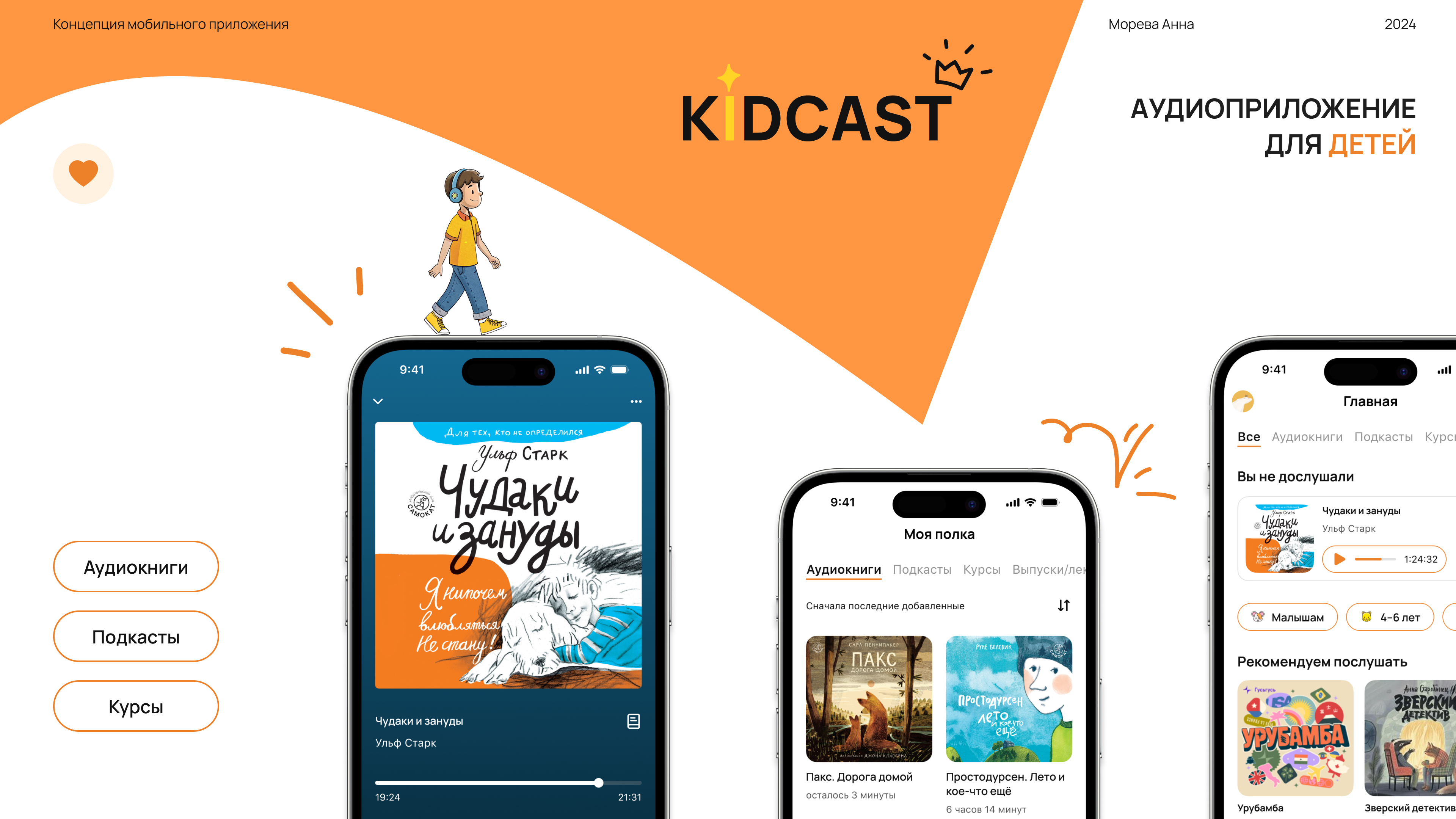 KIDCAST - Audioapp For Kids | UI&UX case study — Изображение №1 — Интерфейсы на Dprofile