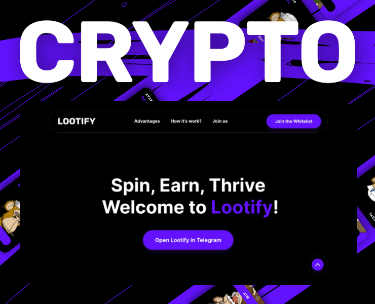 Криптобиржа Lootify | Лендинг-концепт — Интерфейсы, Анимация на Dprofile