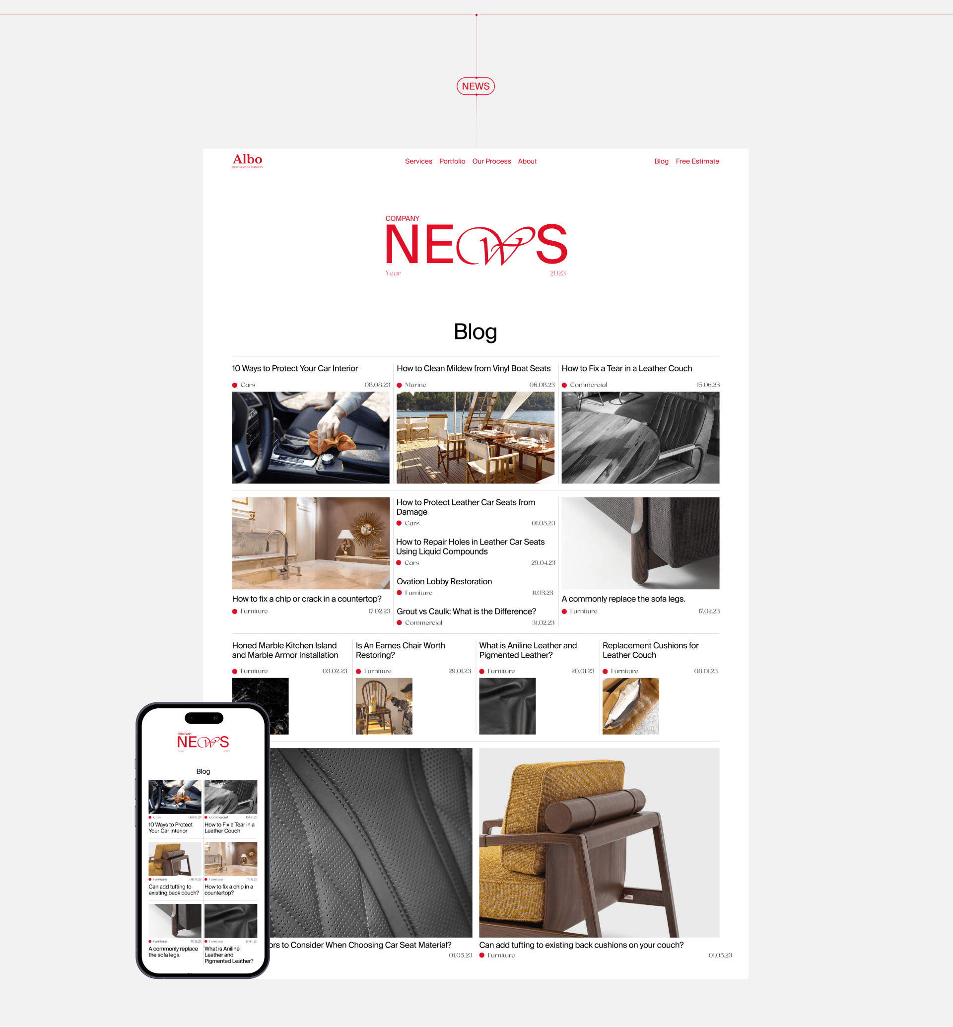 Albo Restoration Services — Изображение №10 — Интерфейсы на Dprofile