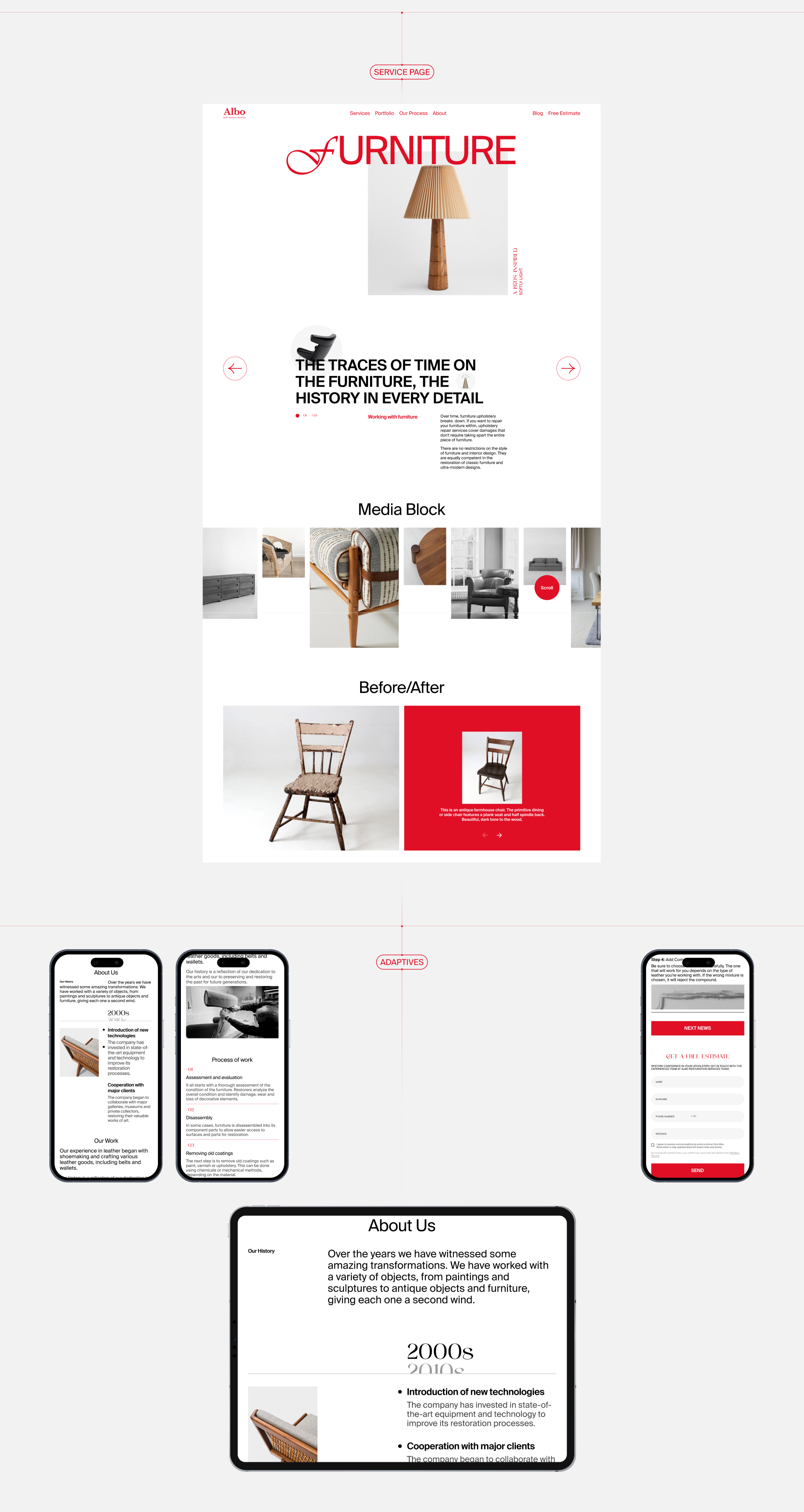 Albo Restoration Services — Изображение №7 — Интерфейсы на Dprofile