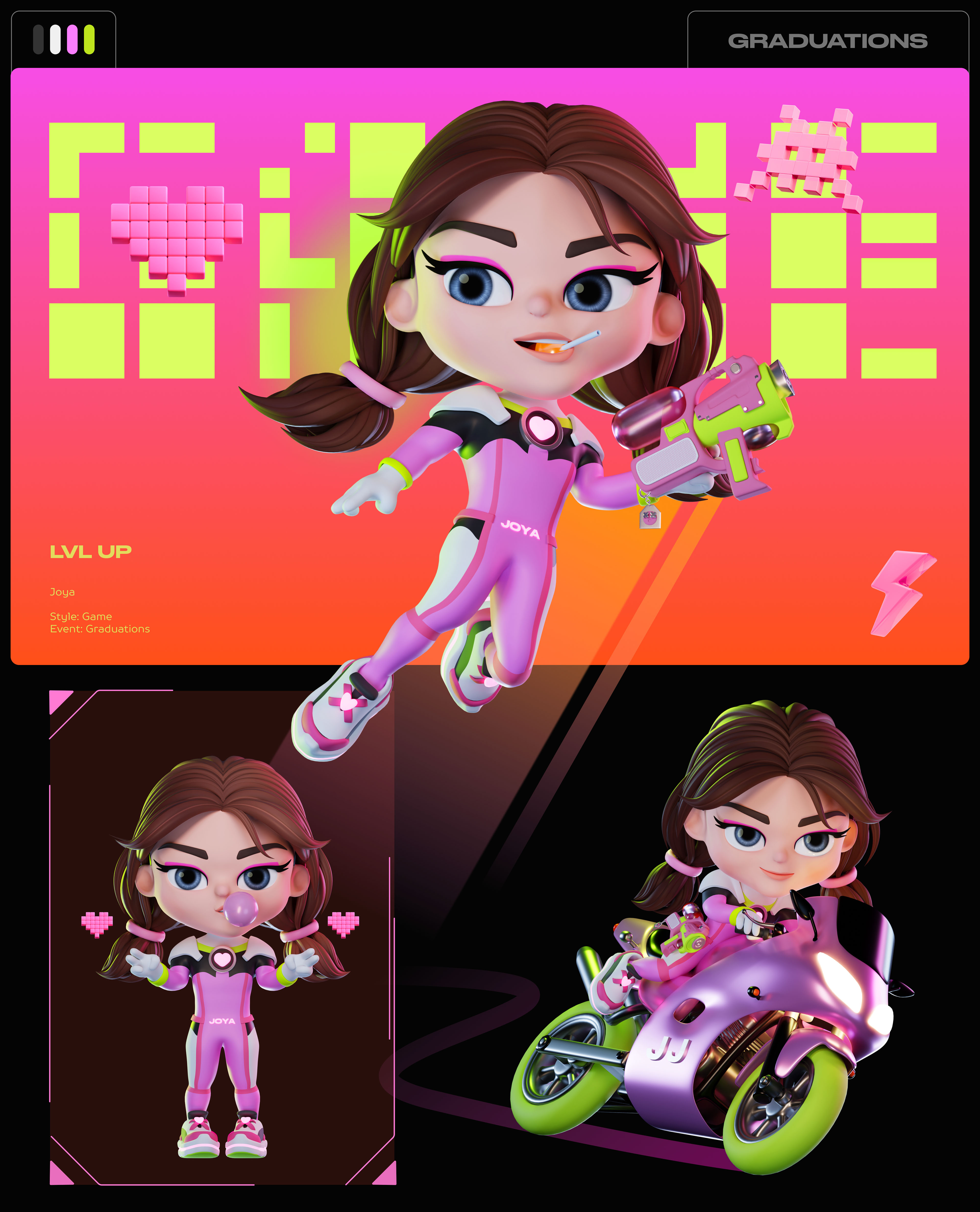 JOKI JOYA - character styles | vol.2 — Изображение №2 — Иллюстрация, 3D на Dprofile
