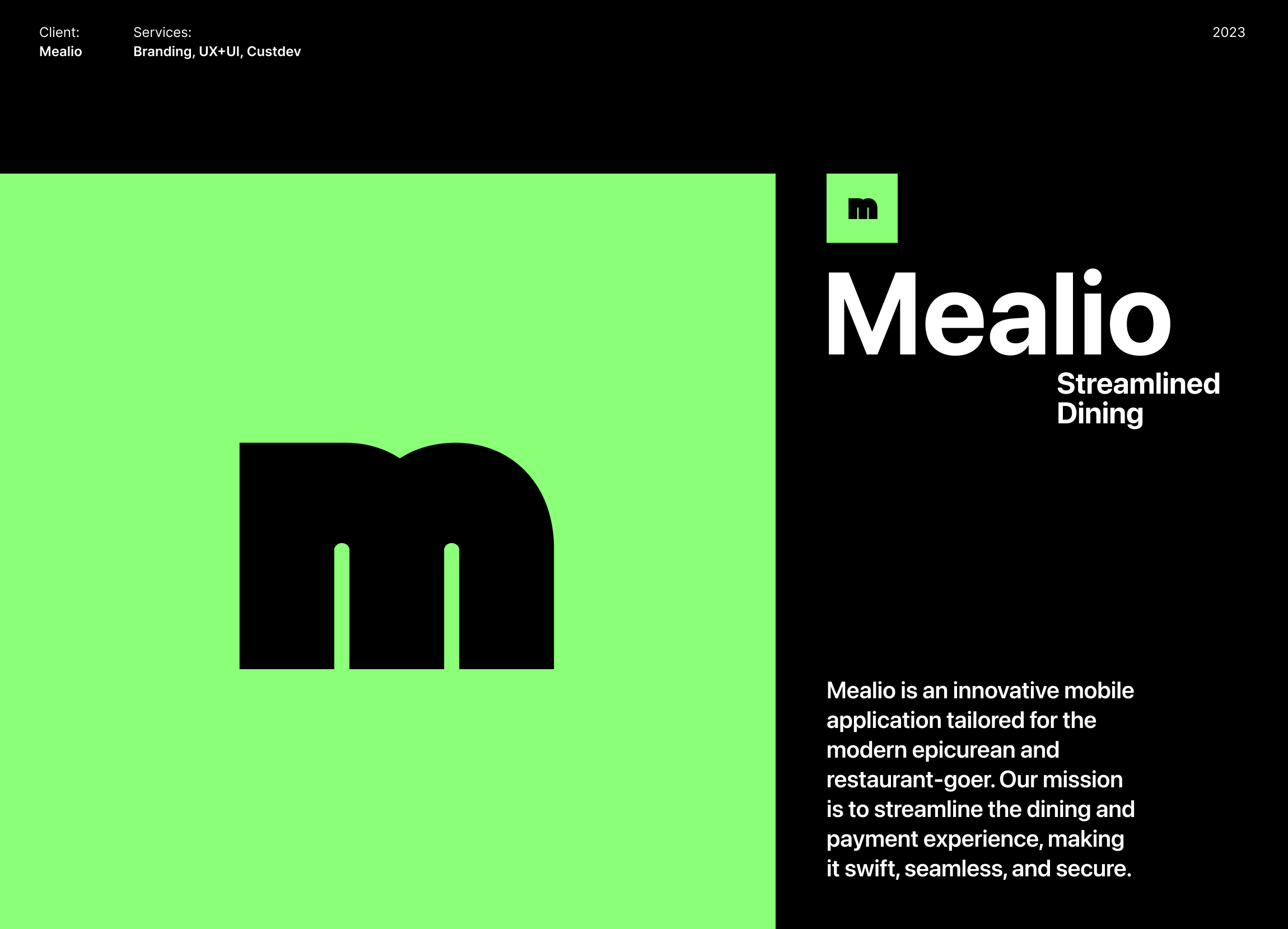 Mealio: Streamlined Dining — Изображение №1 — Интерфейсы, Брендинг на Dprofile