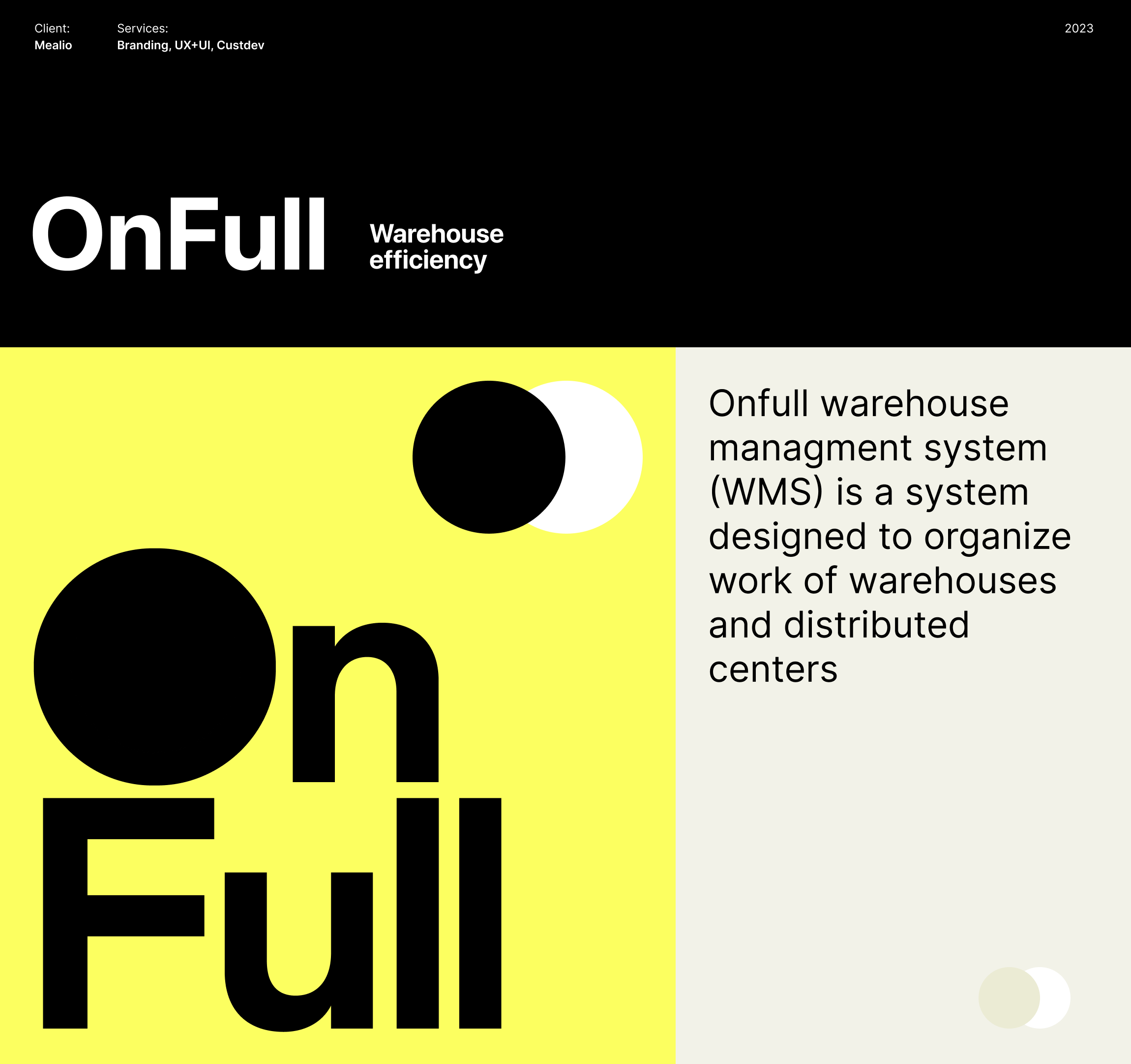 OnFull: Warehouse Efficiency — Изображение №1 — Интерфейсы, Брендинг на Dprofile