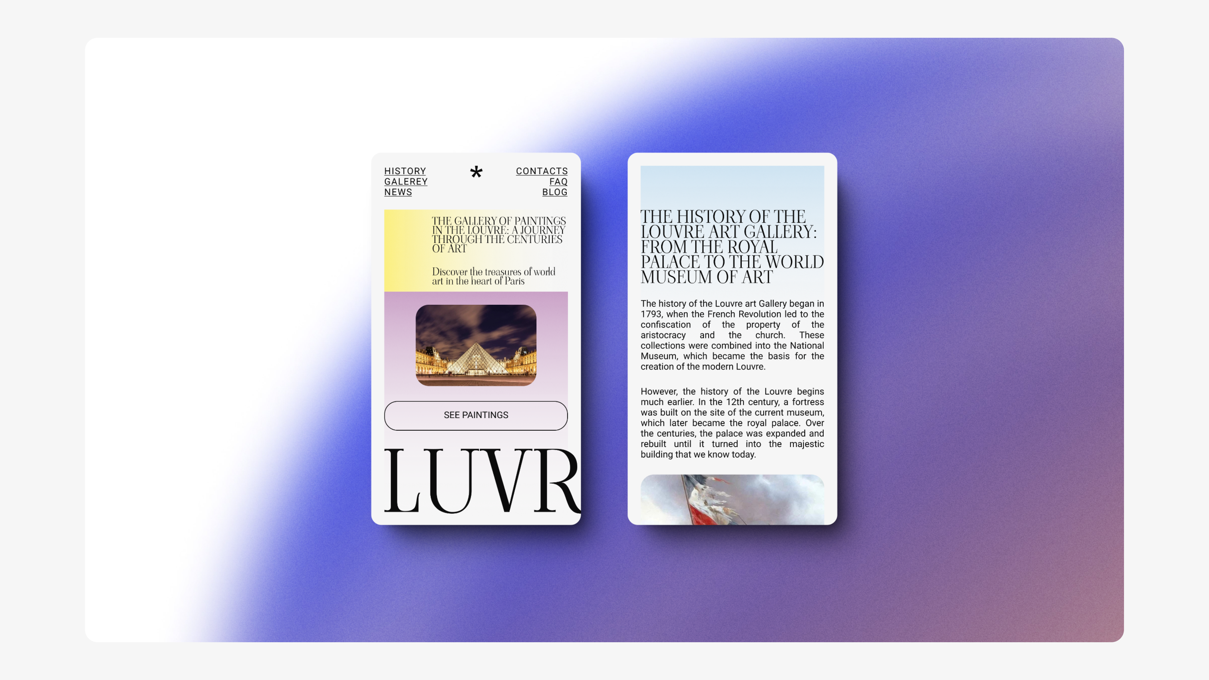 Website UI/UX Design for Luvr Galerey - Web design — Изображение №9 — Интерфейсы на Dprofile