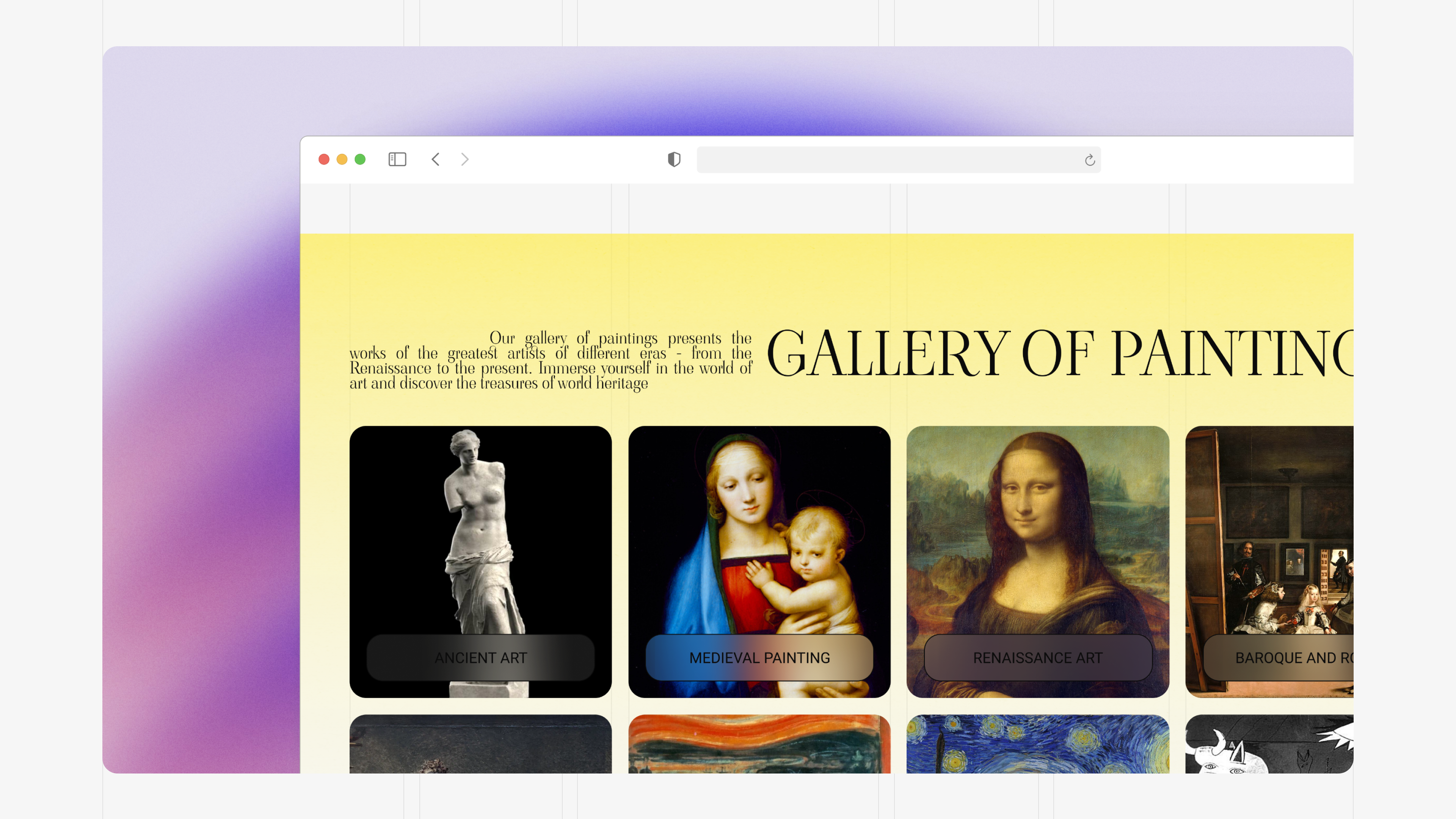 Website UI/UX Design for Luvr Galerey - Web design — Изображение №4 — Интерфейсы на Dprofile