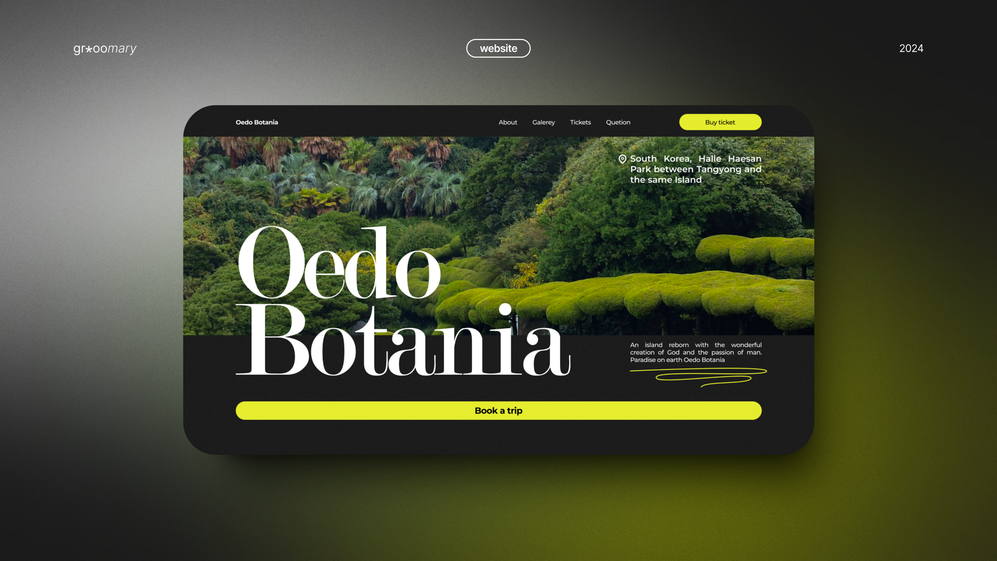Web design for Oedo Botania / UI/UX Design / Design — Изображение №1 — Интерфейсы на Dprofile