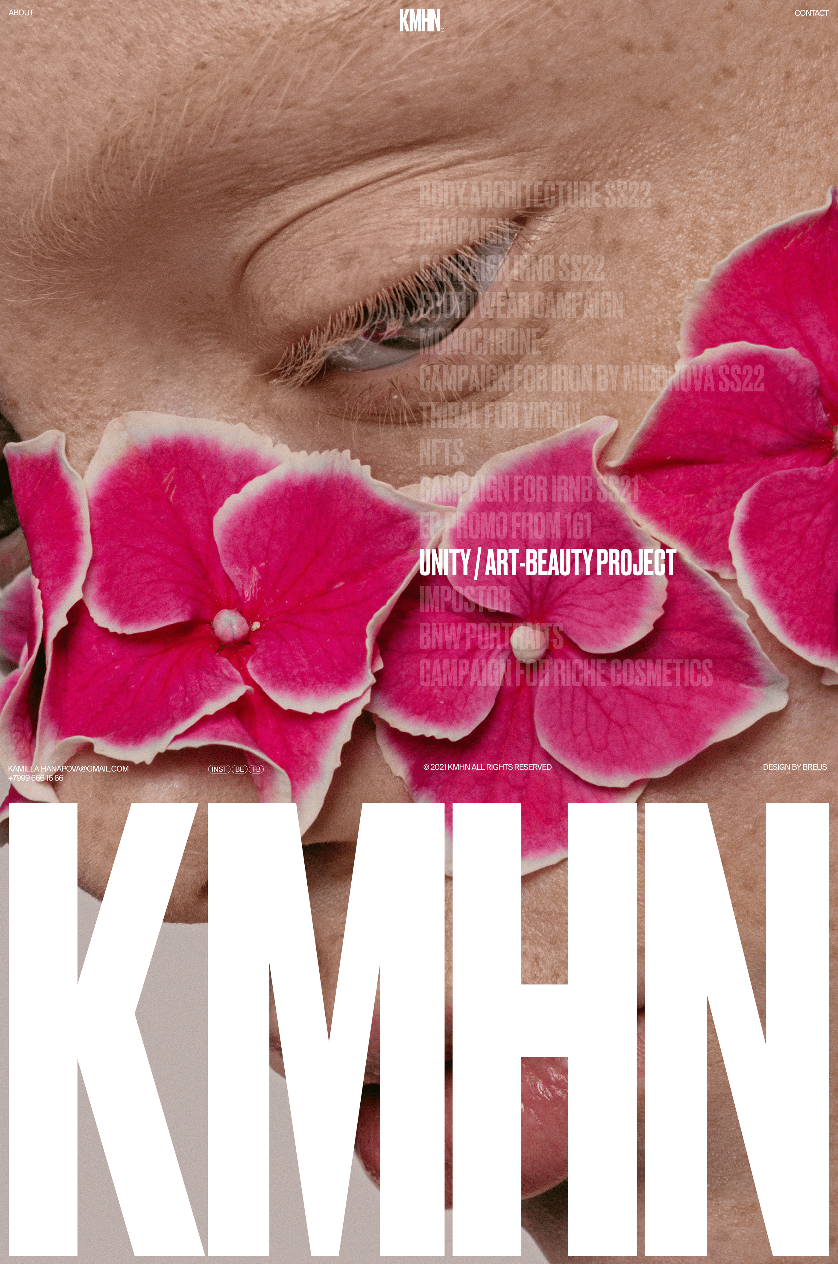 KMHN. Photographer portfolio website — Изображение №5 — Интерфейсы, Брендинг, Анимация на Dprofile