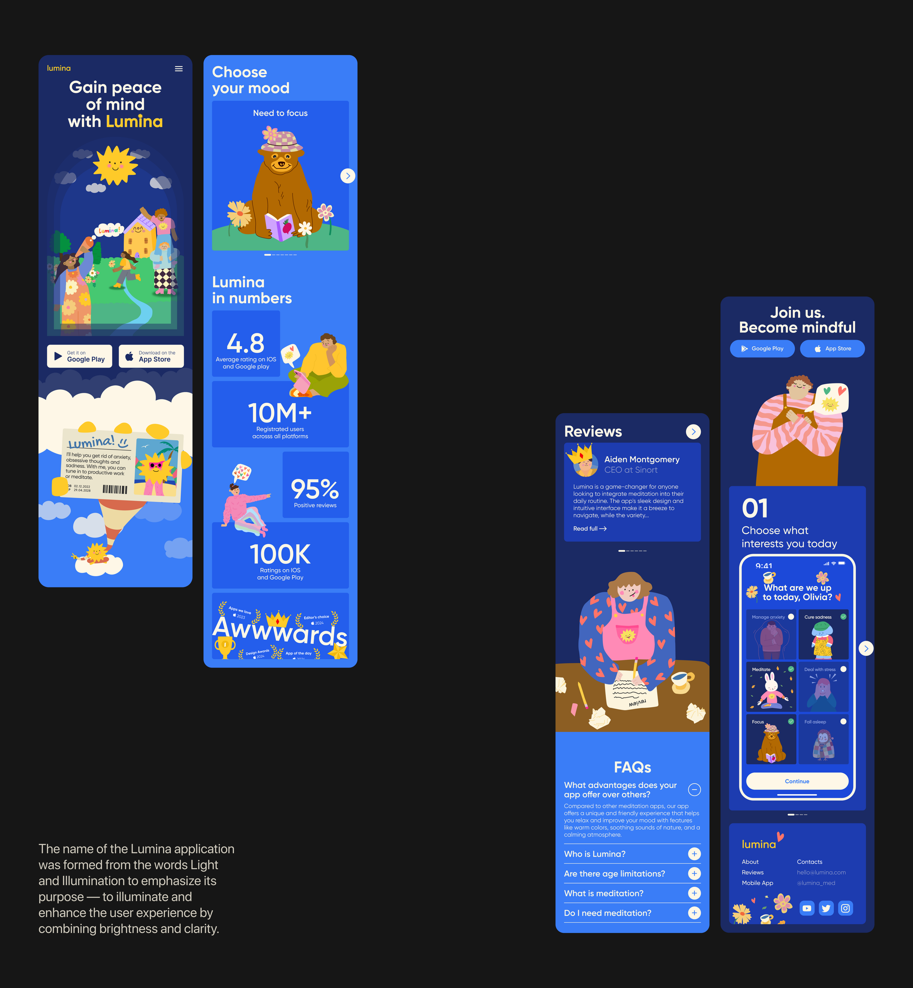 Lumina | Landing | UX/UI — Изображение №4 — Интерфейсы, Иллюстрация на Dprofile