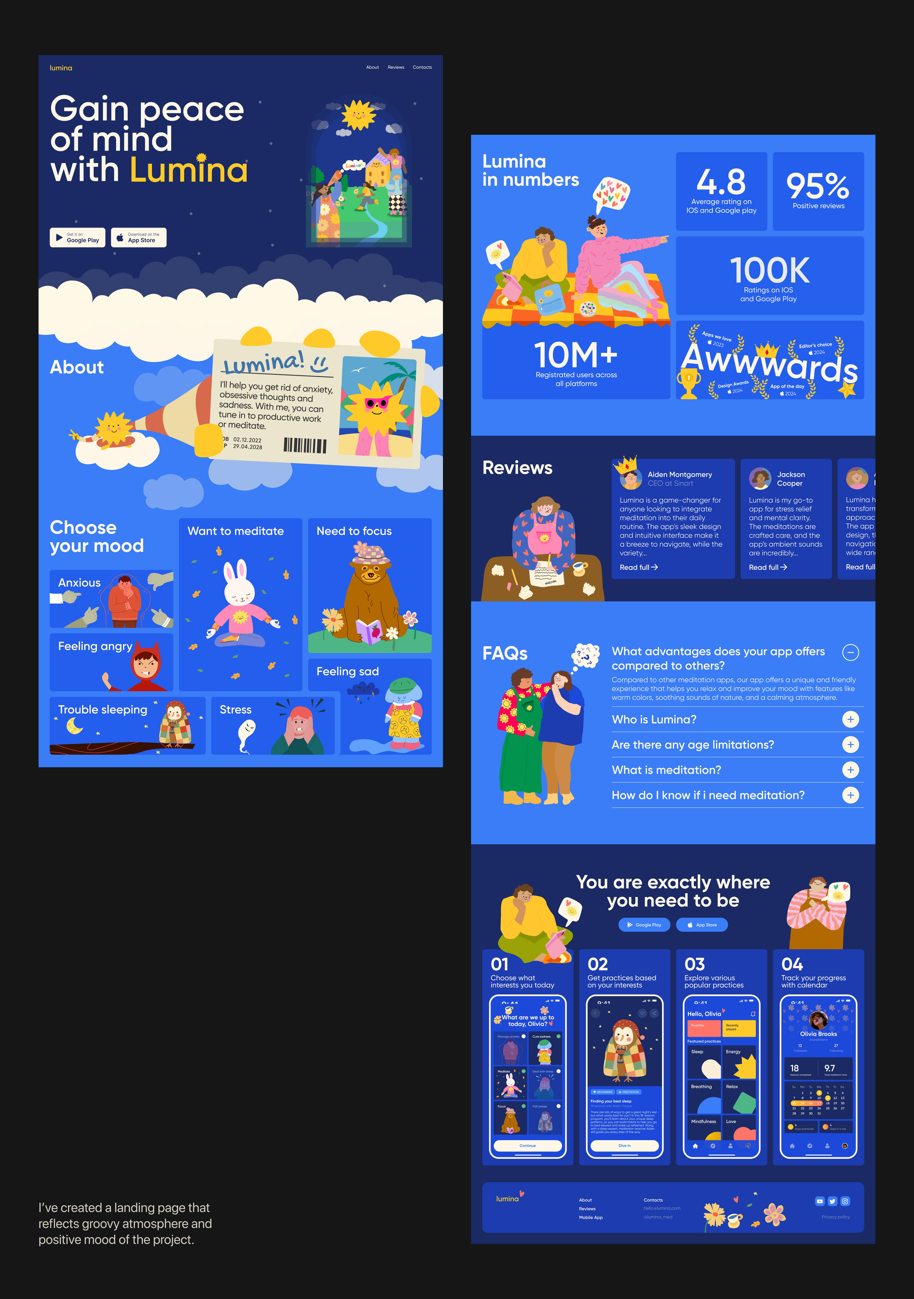 Lumina | Landing | UX/UI — Изображение №9 — Интерфейсы, Иллюстрация на Dprofile