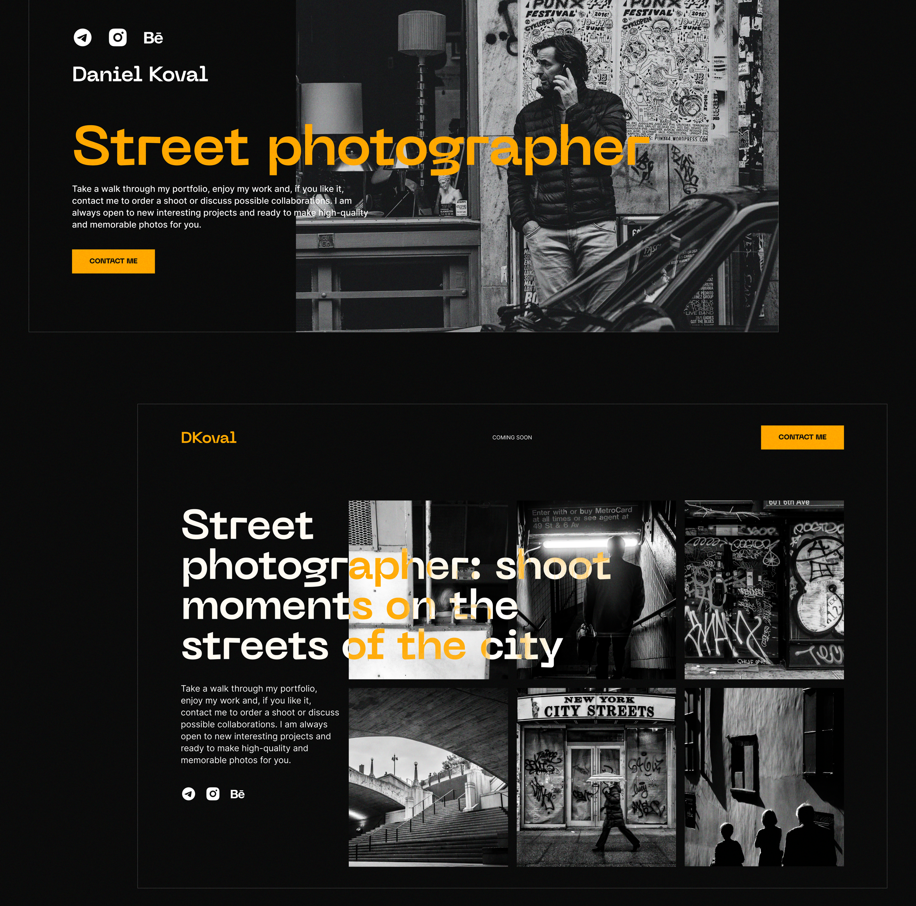 Design concept | Street photographer — Изображение №4 — Интерфейсы на Dprofile