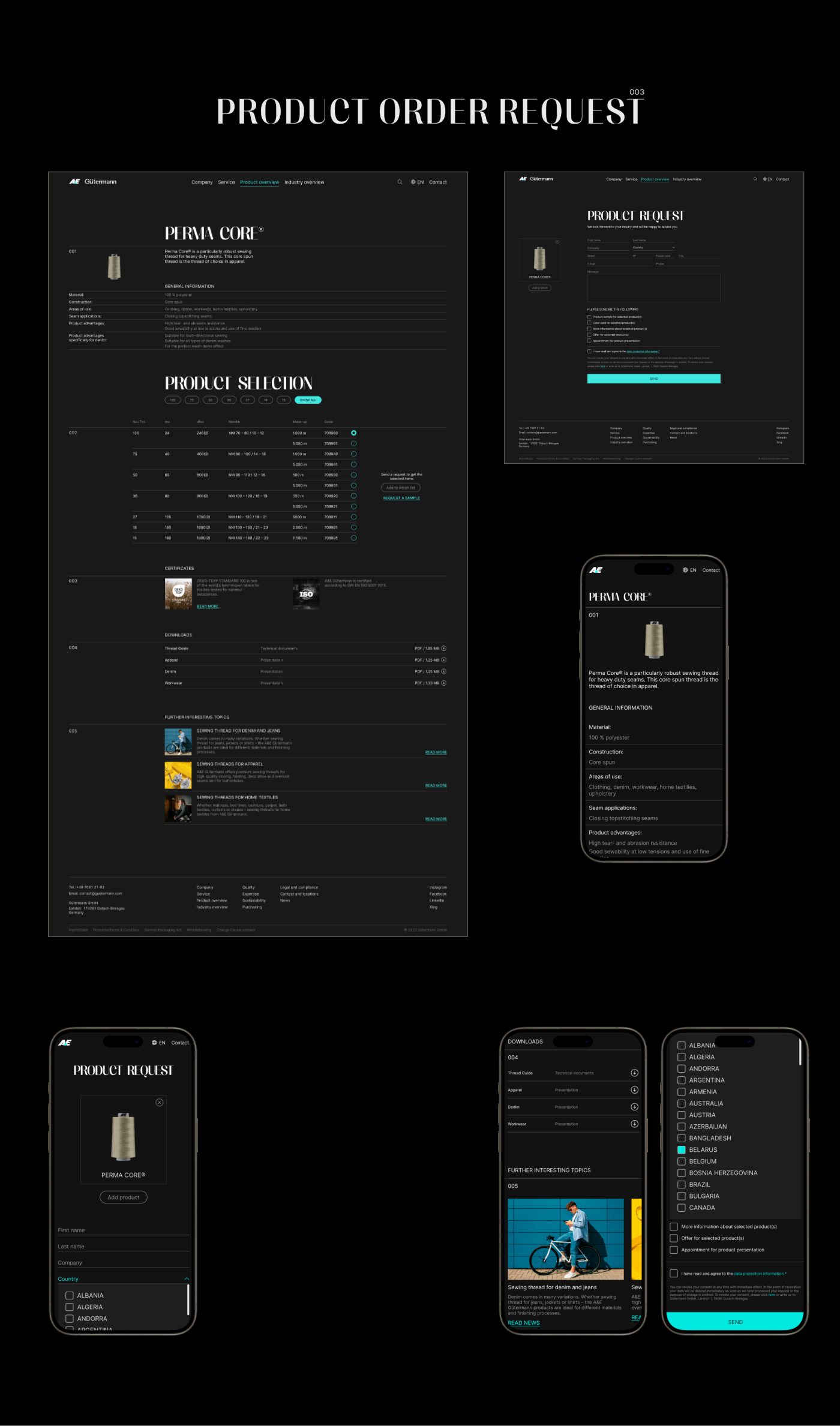 Guetermann Сorporate Website | UI/UX Design — Изображение №7 — Интерфейсы на Dprofile