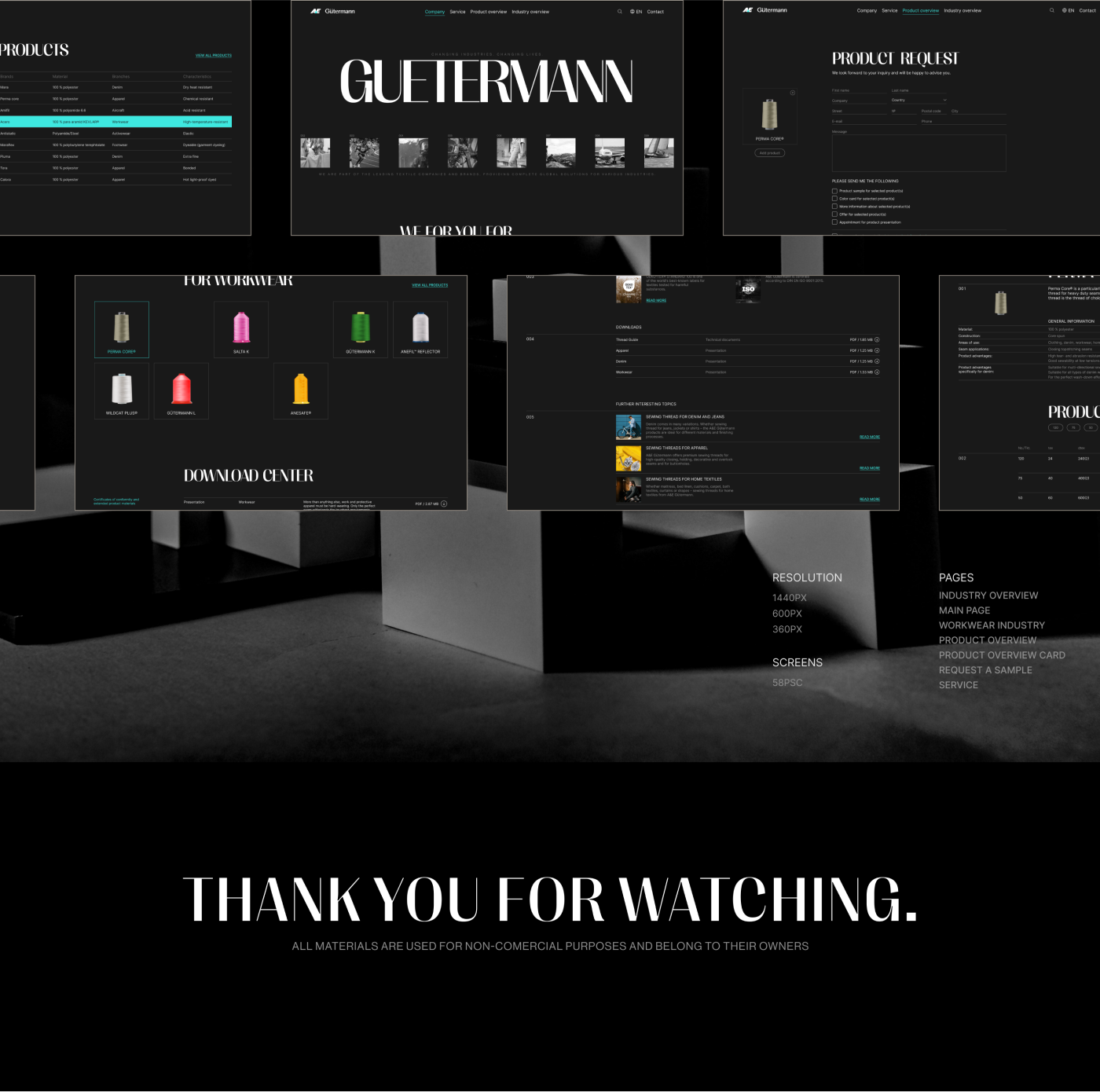 Guetermann Сorporate Website | UI/UX Design — Изображение №11 — Интерфейсы на Dprofile