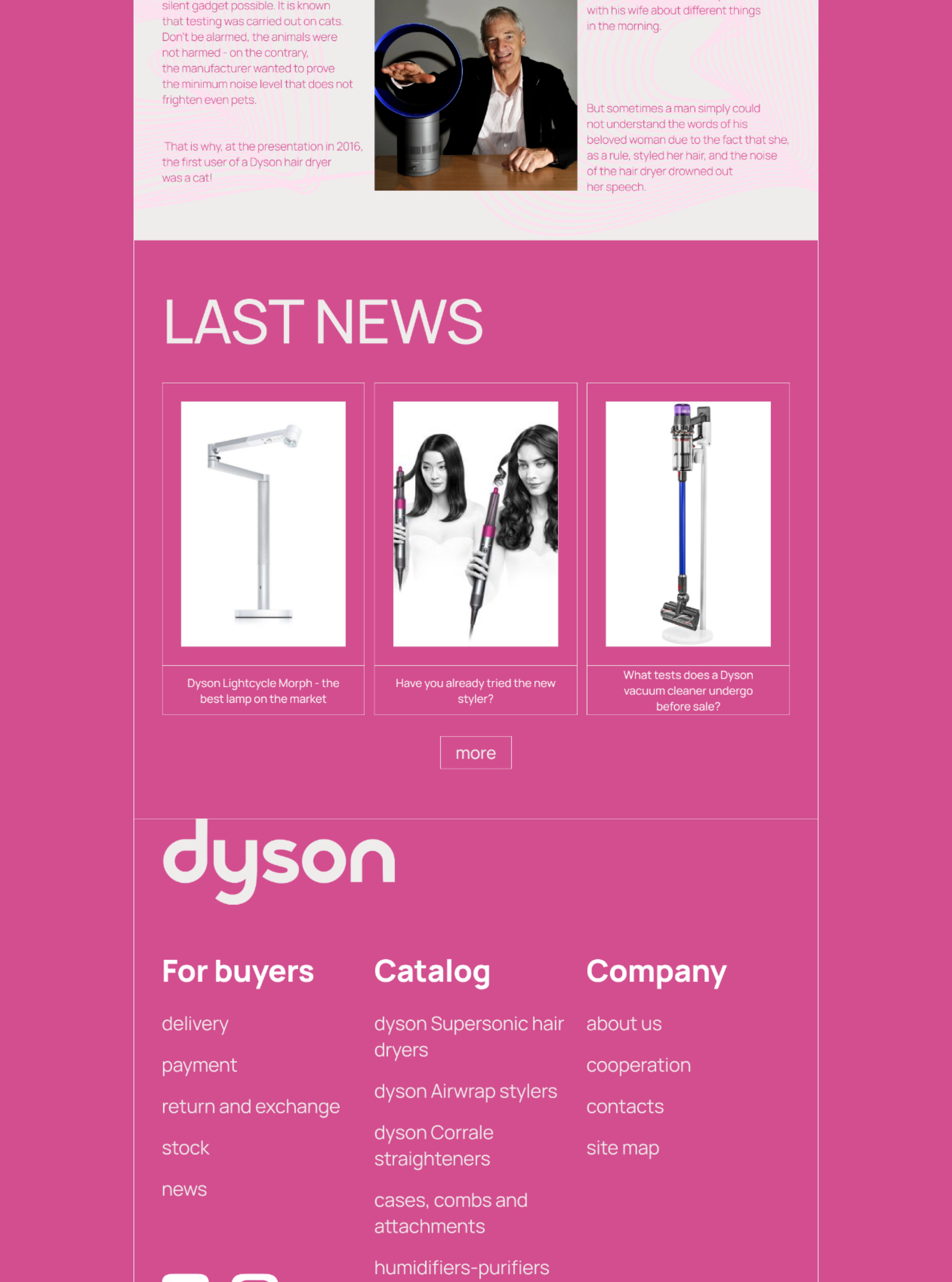 dyson//лендинг — Изображение №7 — Интерфейсы на Dprofile