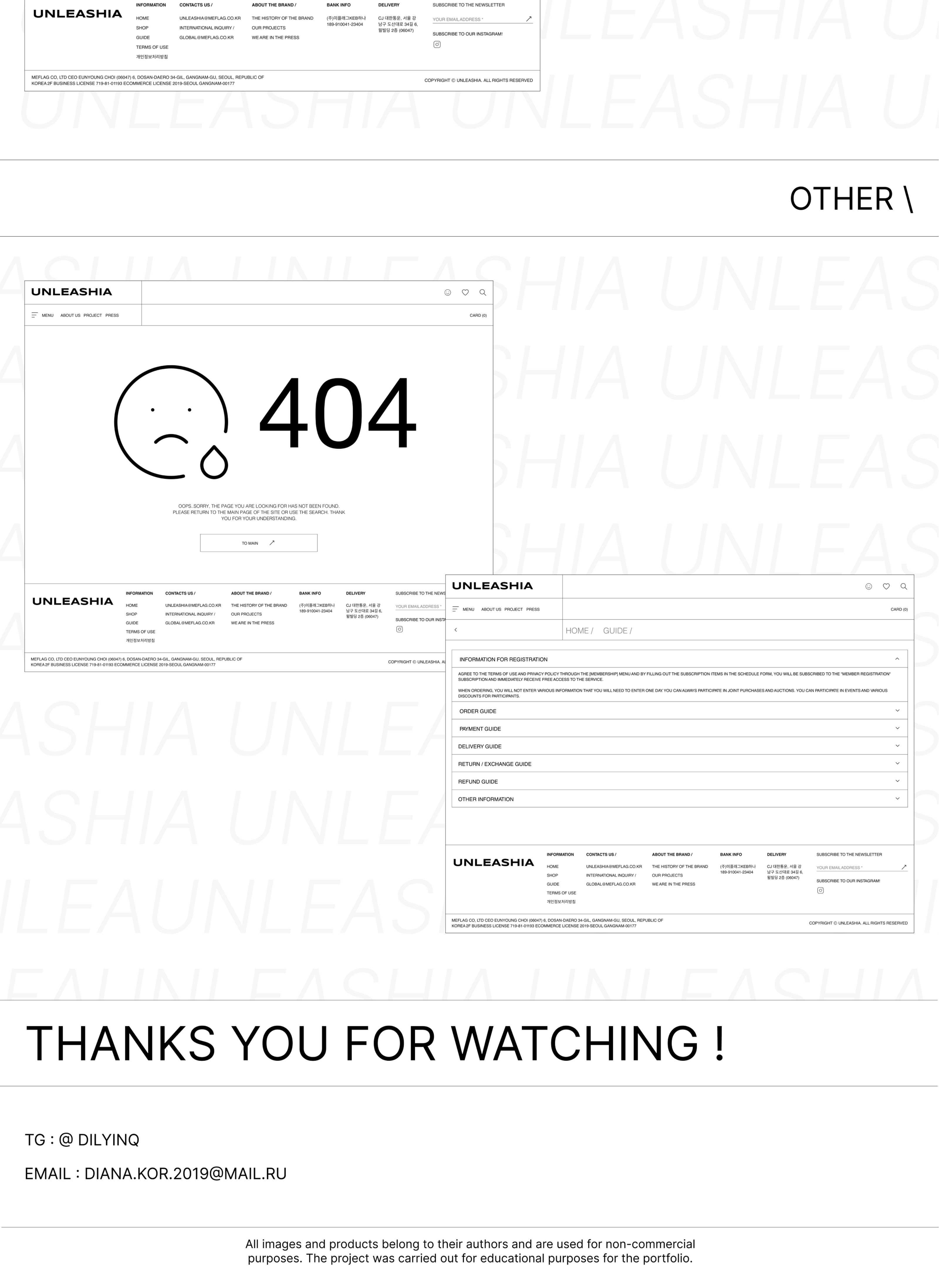 Интернет магазин | Веб-сайт | Unleashia — Изображение №9 — Интерфейсы, Брендинг на Dprofile