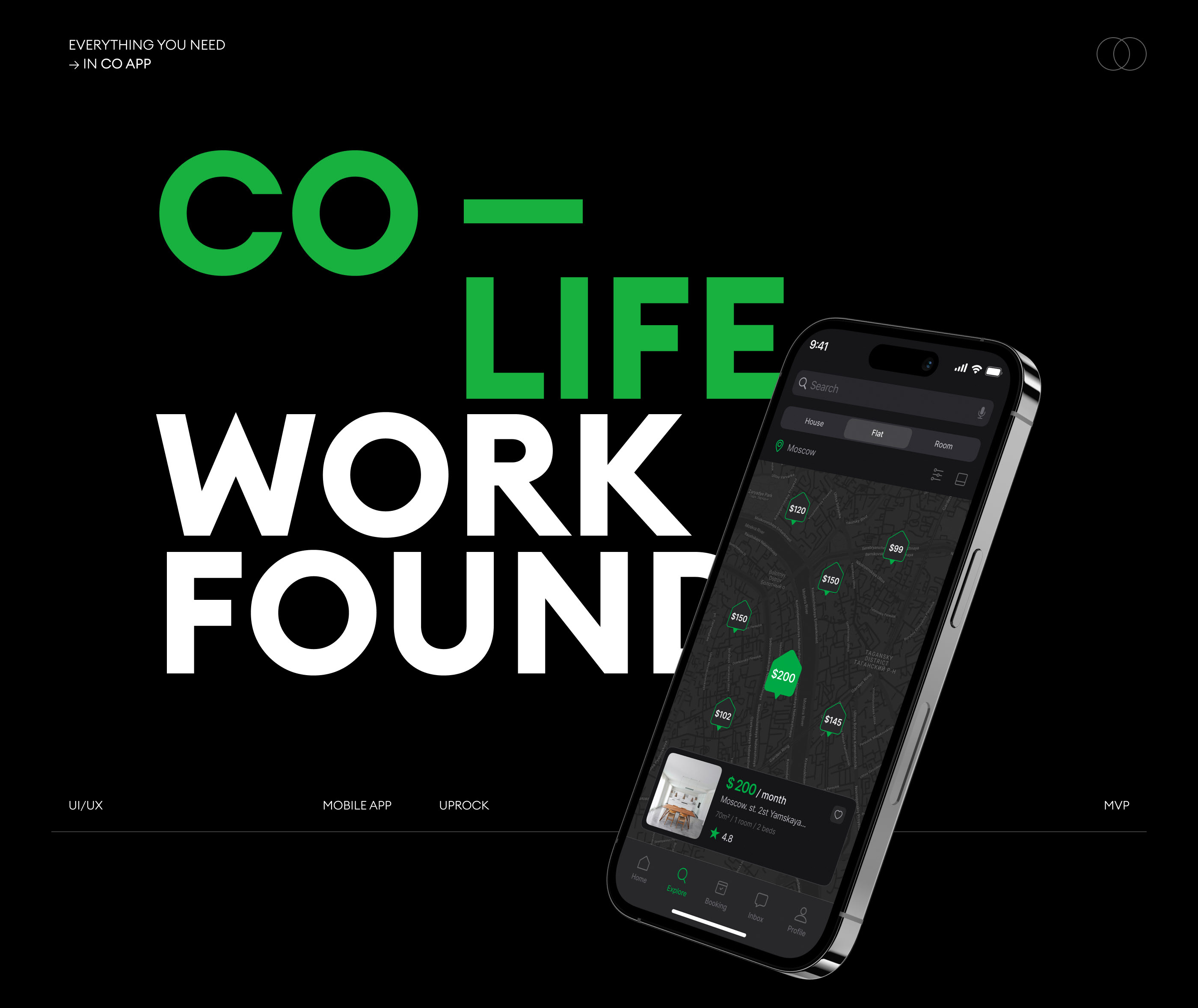 CO-living | Mobile app — Изображение №1 — Интерфейсы, Брендинг на Dprofile