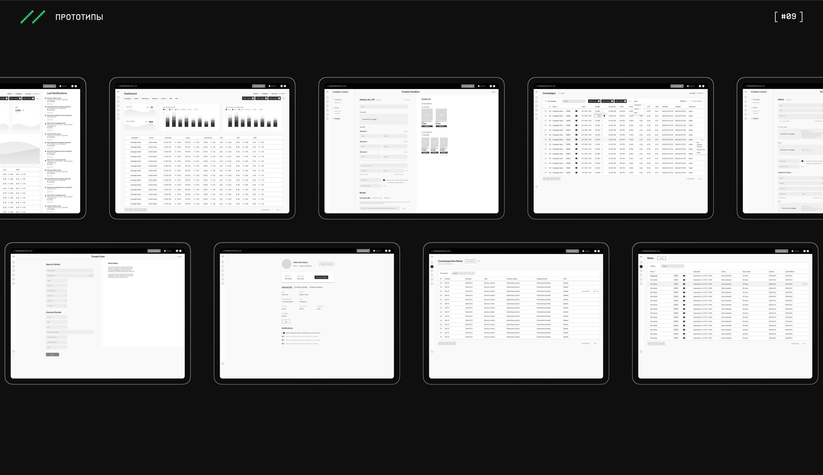 Programmatica — сервис ведения рекламных кампаний — Изображение №15 — Интерфейсы на Dprofile