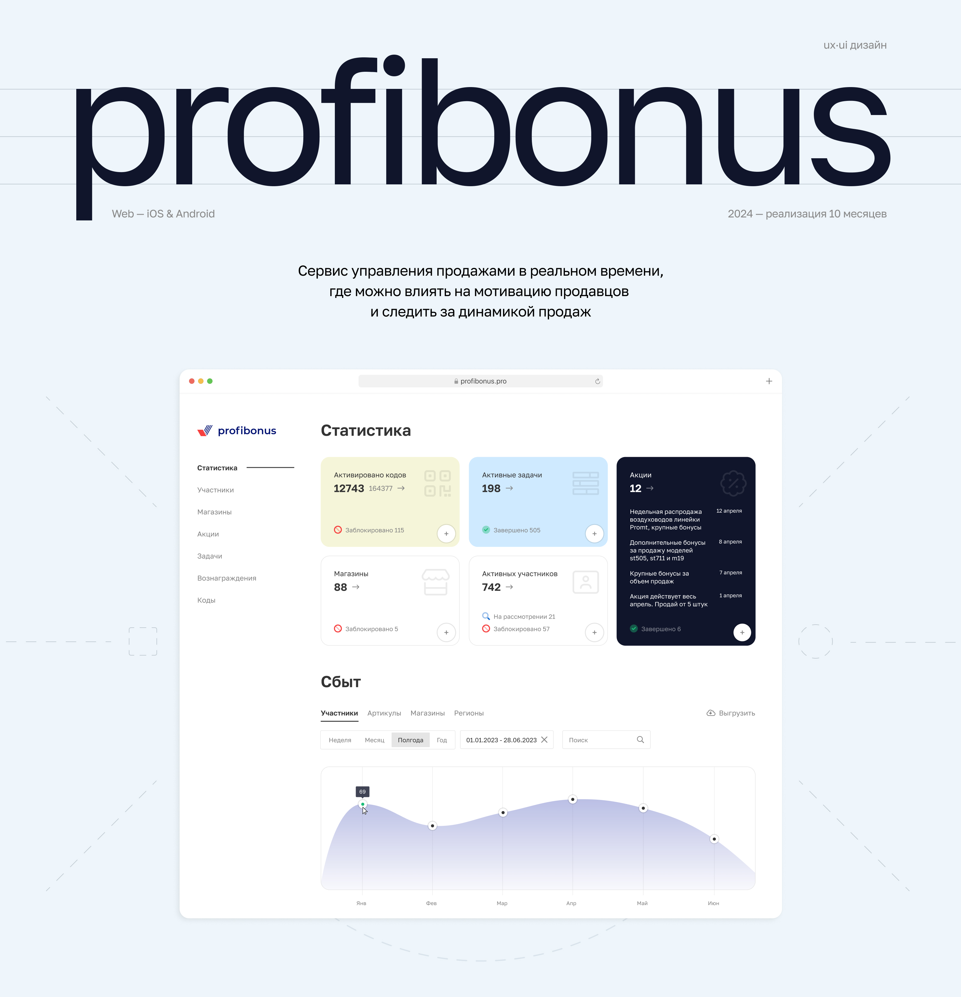 Profibonus — web, app — Изображение №1 — Интерфейсы на Dprofile
