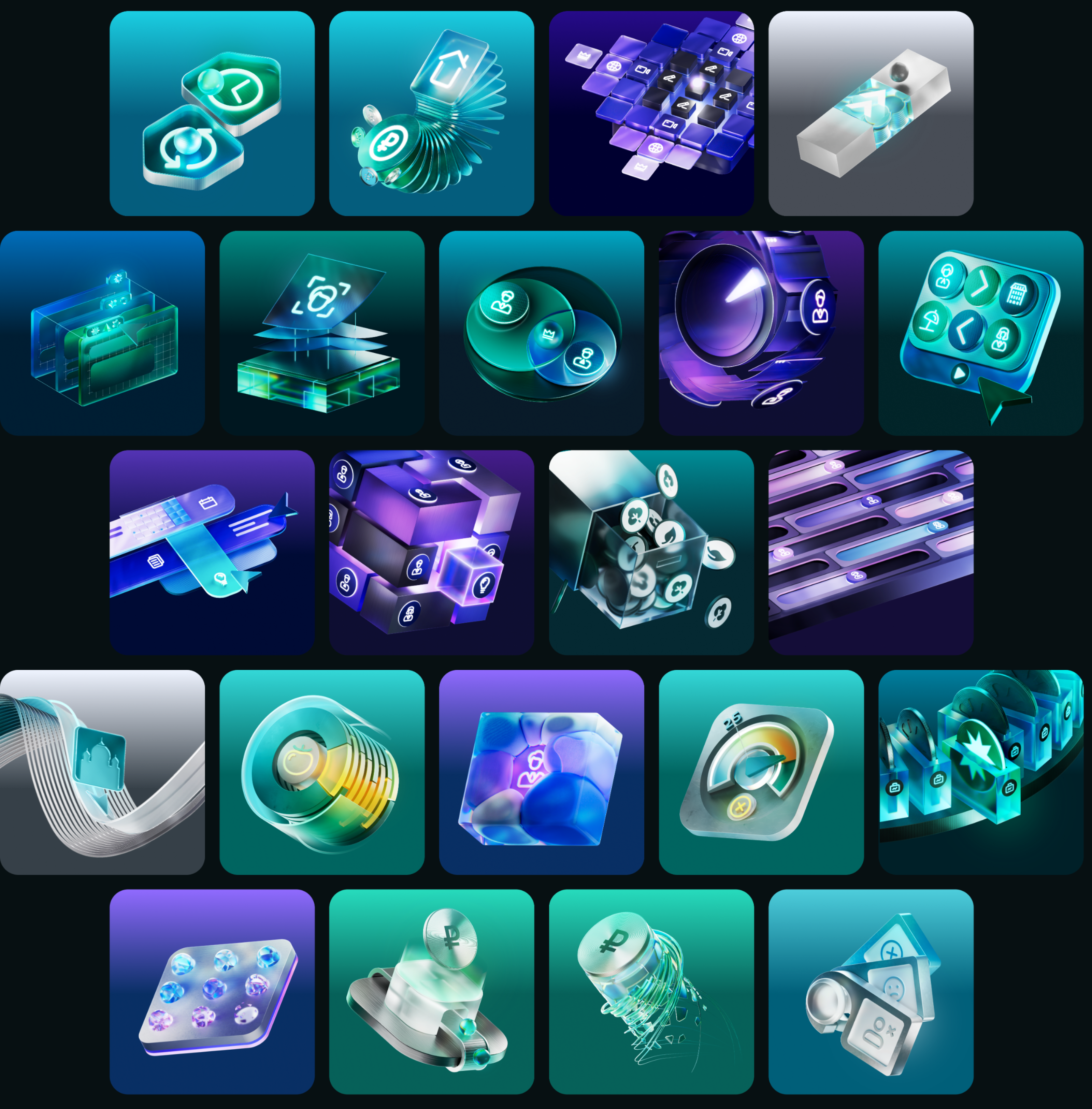 3D illustrations and KV for SBER — Изображение №4 — 3D, Анимация на Dprofile