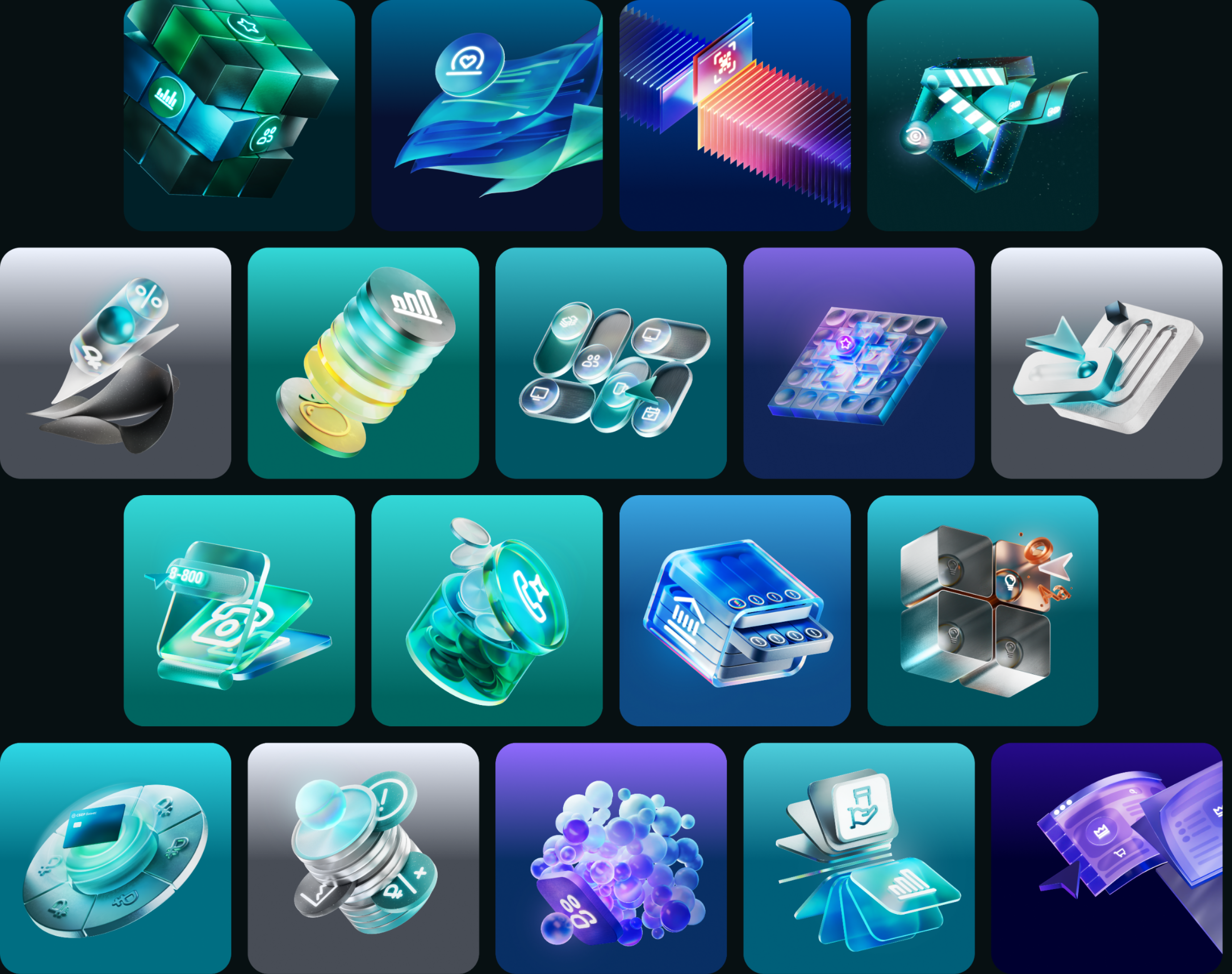 3D illustrations and KV for SBER — Изображение №3 — 3D, Анимация на Dprofile