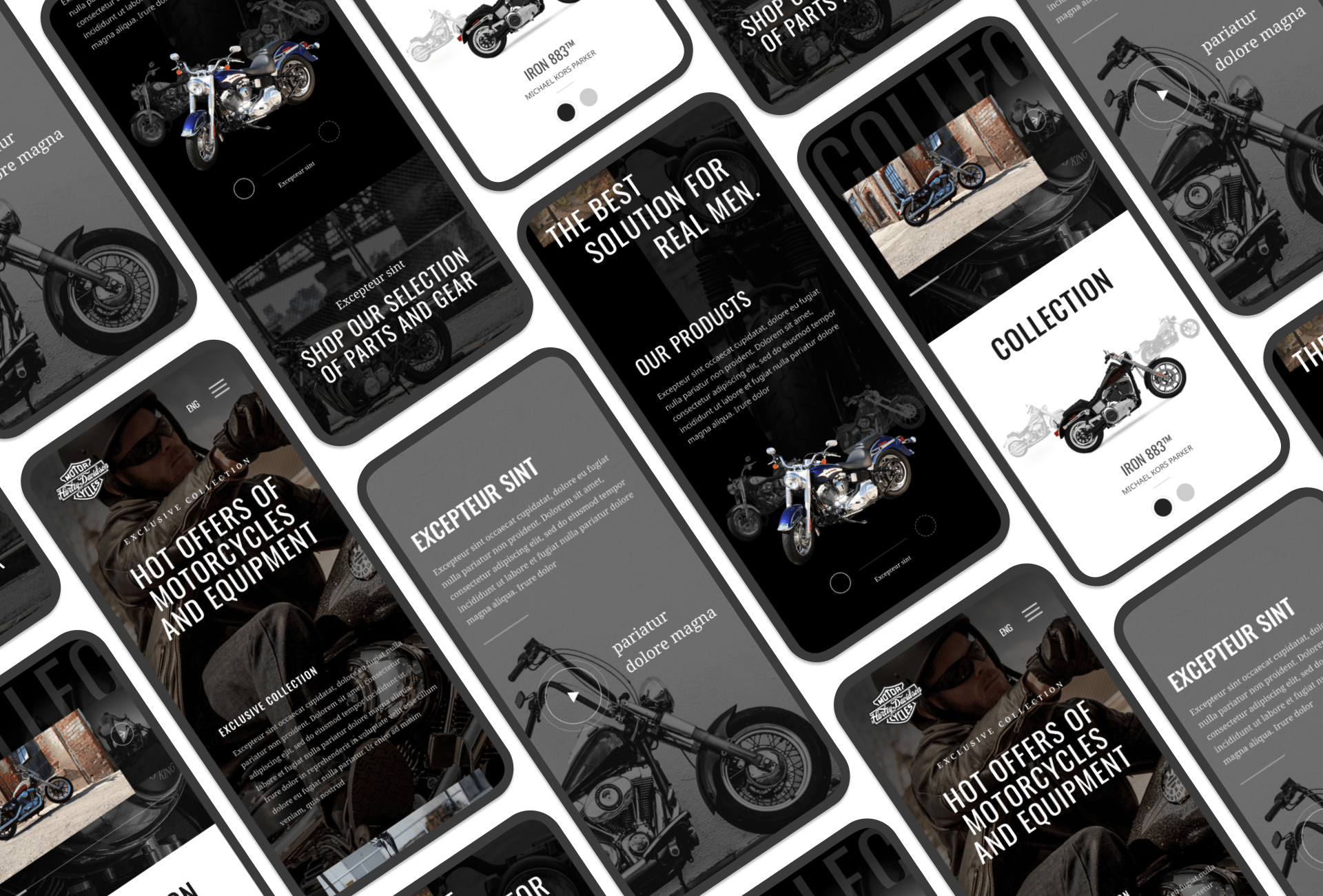 harley davidson - motorcycle shop — Изображение №8 — Интерфейсы, Графика, Анимация на Dprofile