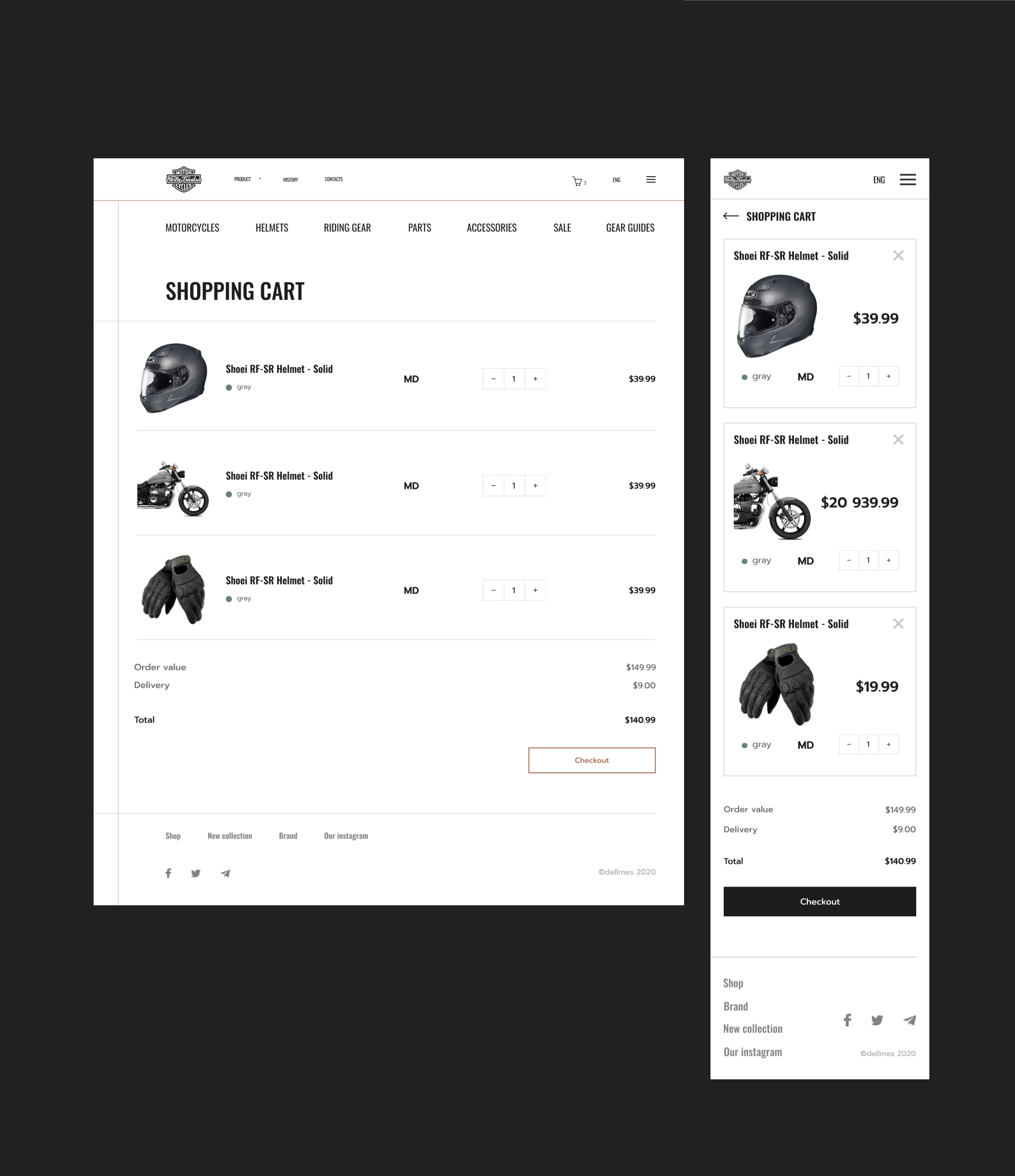 harley davidson - motorcycle shop — Изображение №14 — Интерфейсы, Графика, Анимация на Dprofile