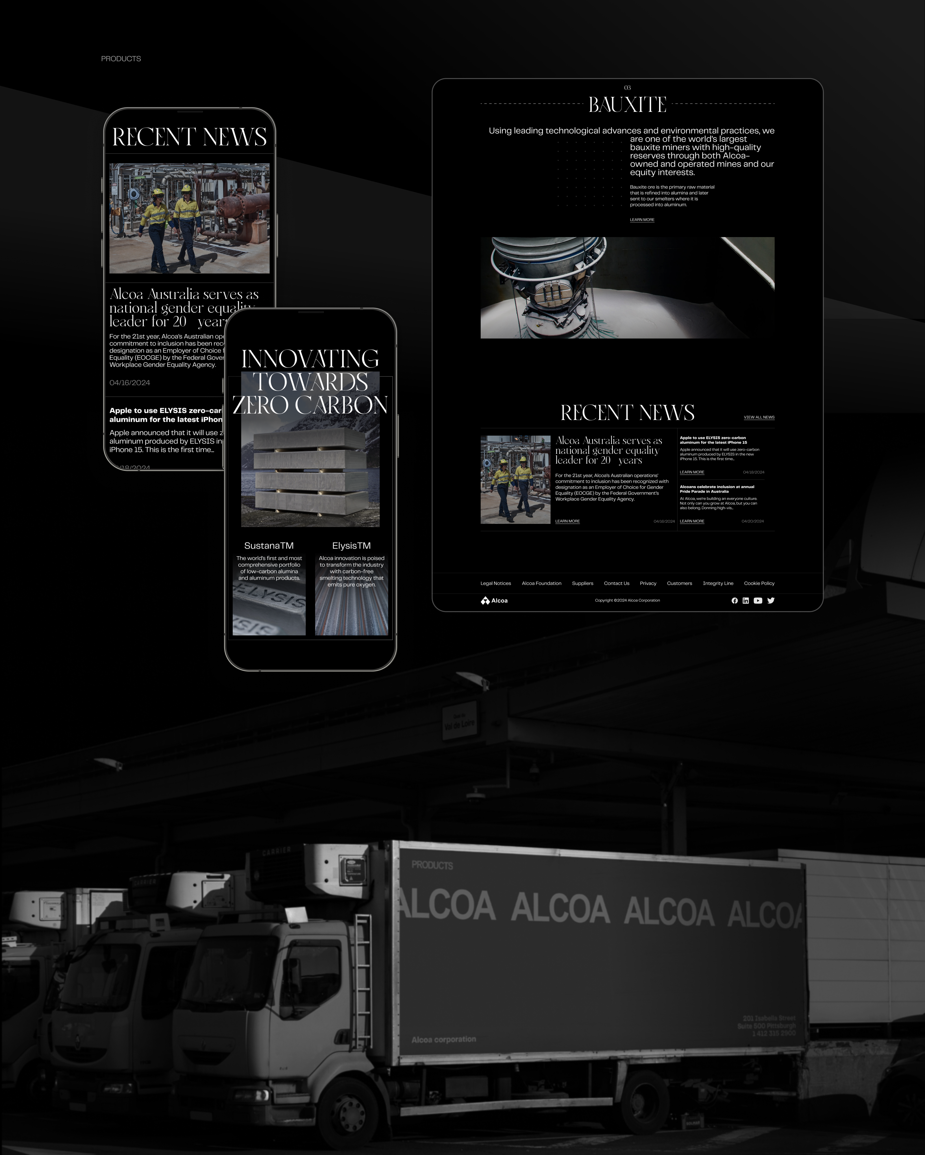 Alcoa | Redesign concept — Изображение №6 — Интерфейсы на Dprofile